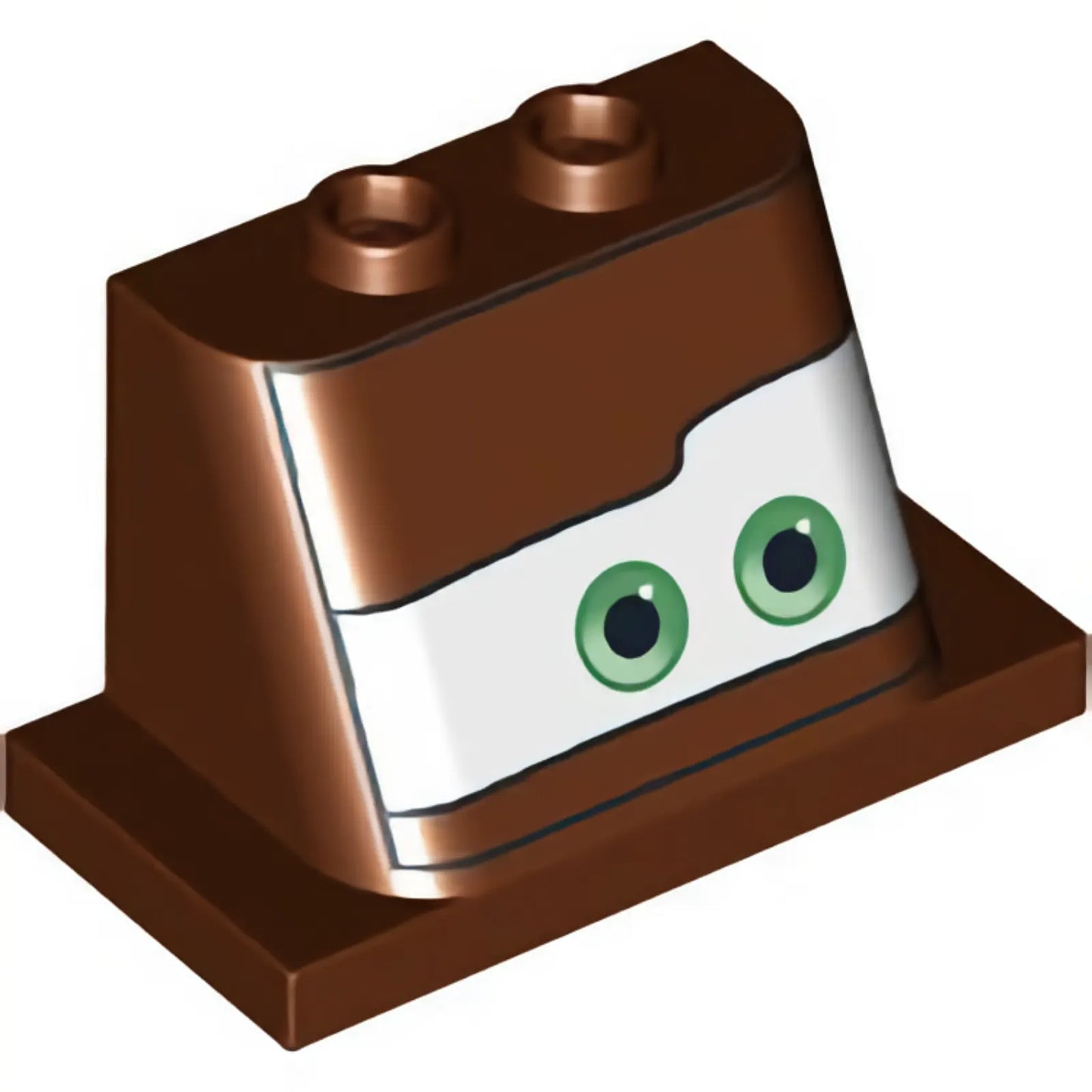 Part 93598pb04 - Windscreen 2 x 3 x 2 with 2 x 4 Base with Green Eyes Looking Left on White Background Pattern