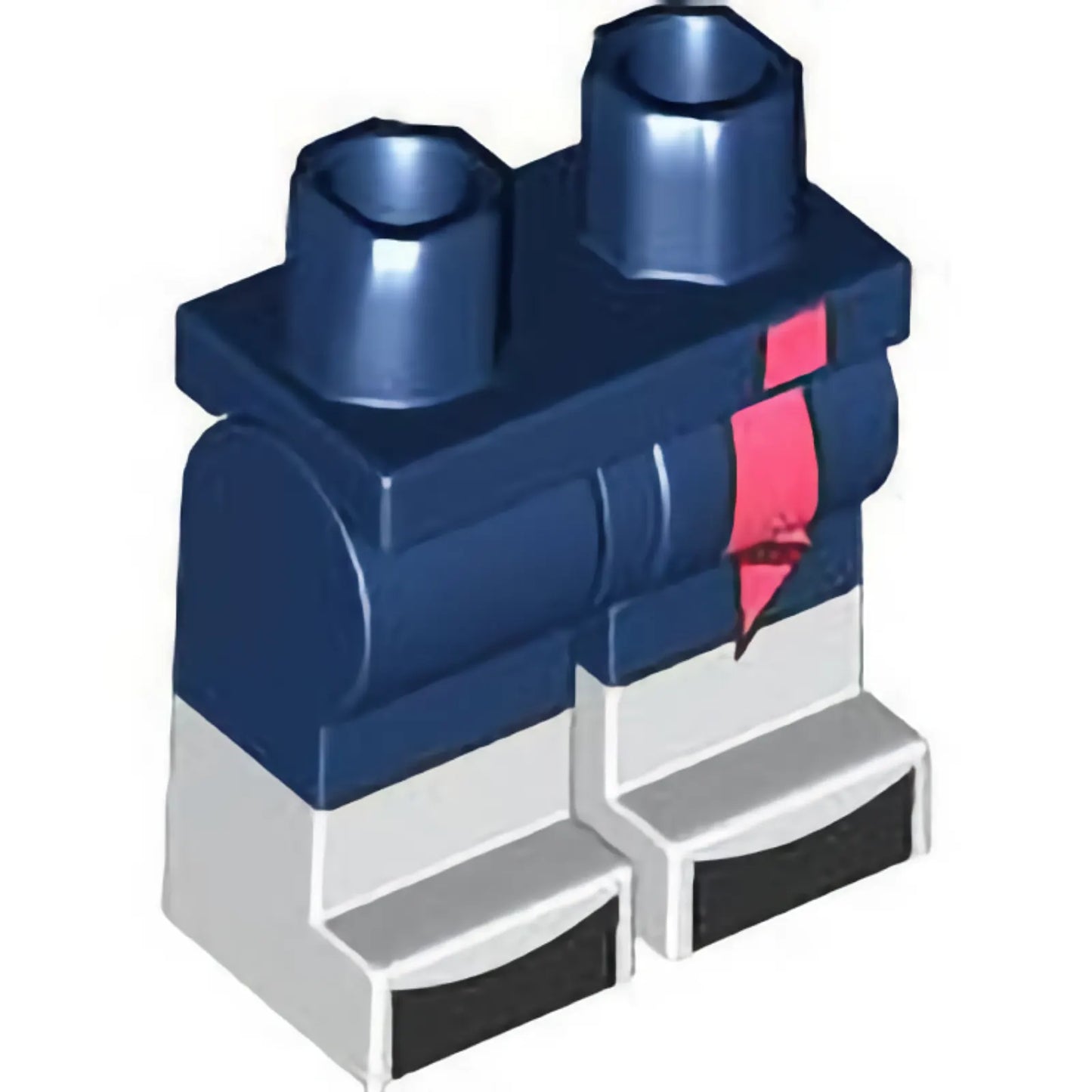 Part 970c00pb1485 - Hips and Legs with Molded White Lower Legs / Boots and Printed Shorts, Coral Sash End and Black Toes Pattern
