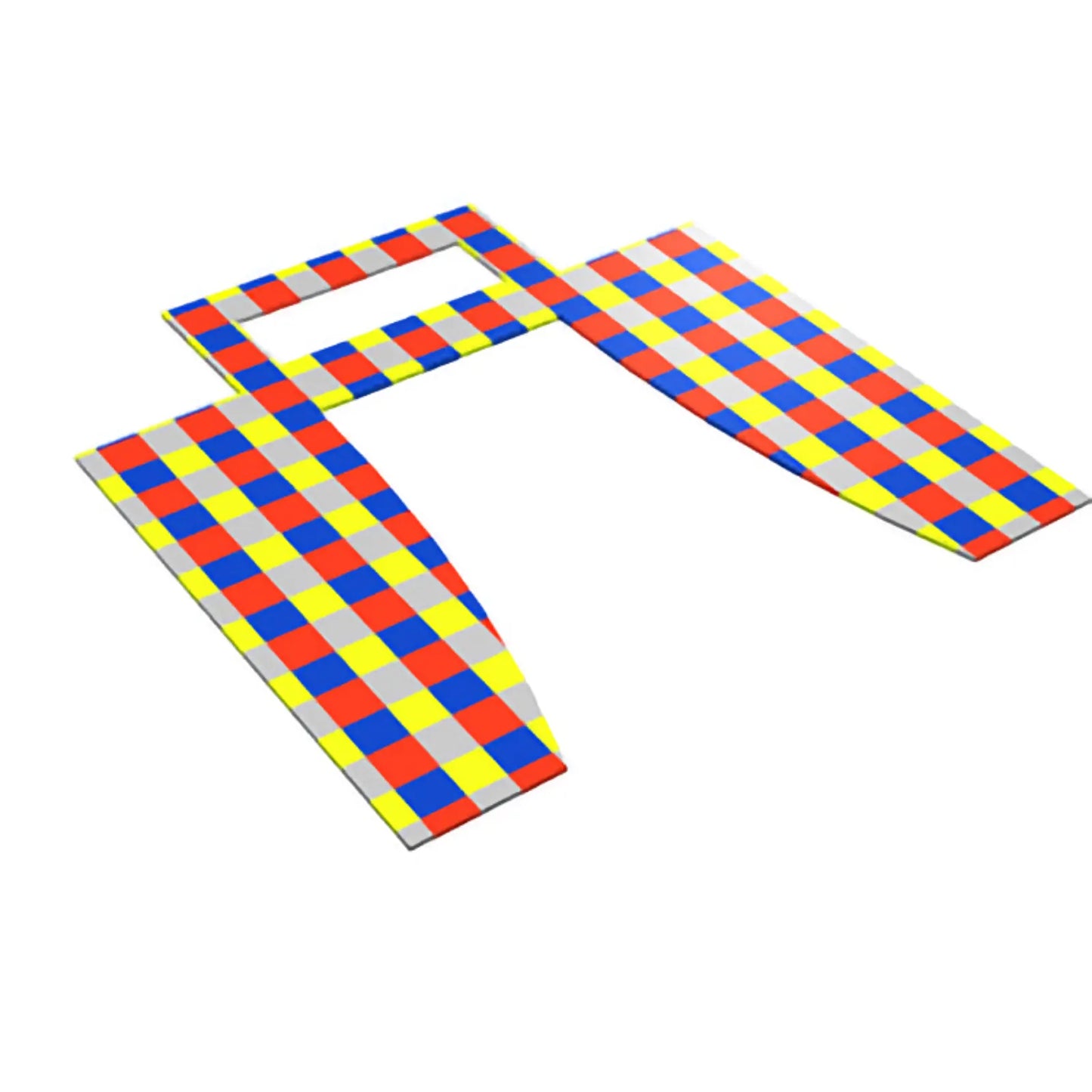 Part 97122 - Cloth Curtain with Red, Yellow, and Green Pattern