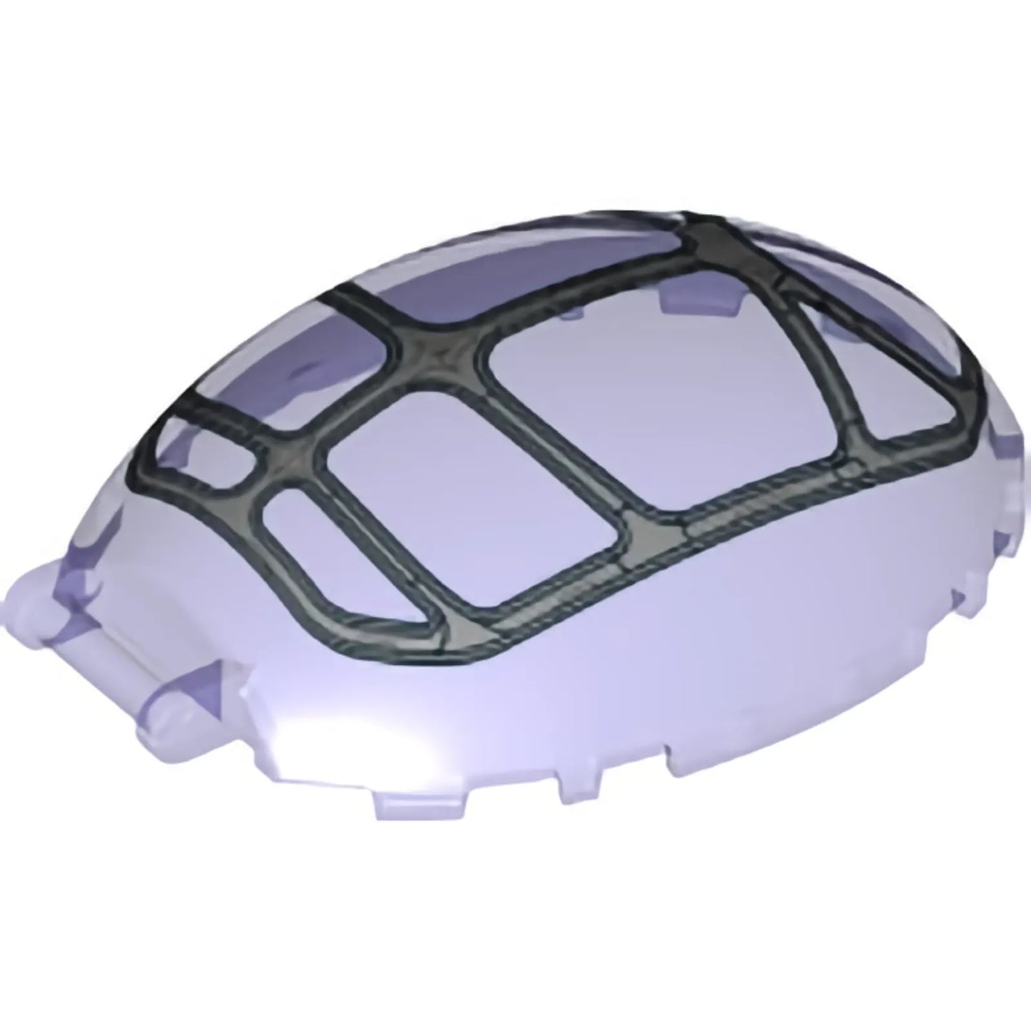 Part 98102pb03 - Windscreen 8 x 6 x 2 1/3 Bubble Canopy with Bar Handle with Silver Frame Pattern, 9 Sections