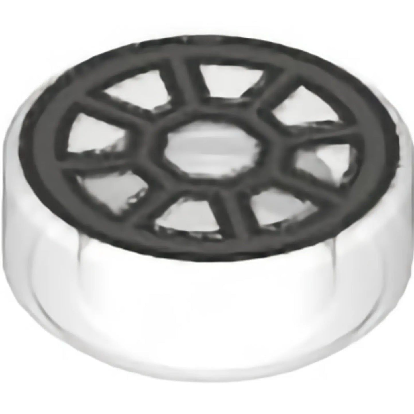 Part 98138pb257 - Tile, Round 1 x 1 with Dark Bluish Gray and Light Bluish Gray SW 8 Spoke Radial TIE Fighter Cockpit Pattern