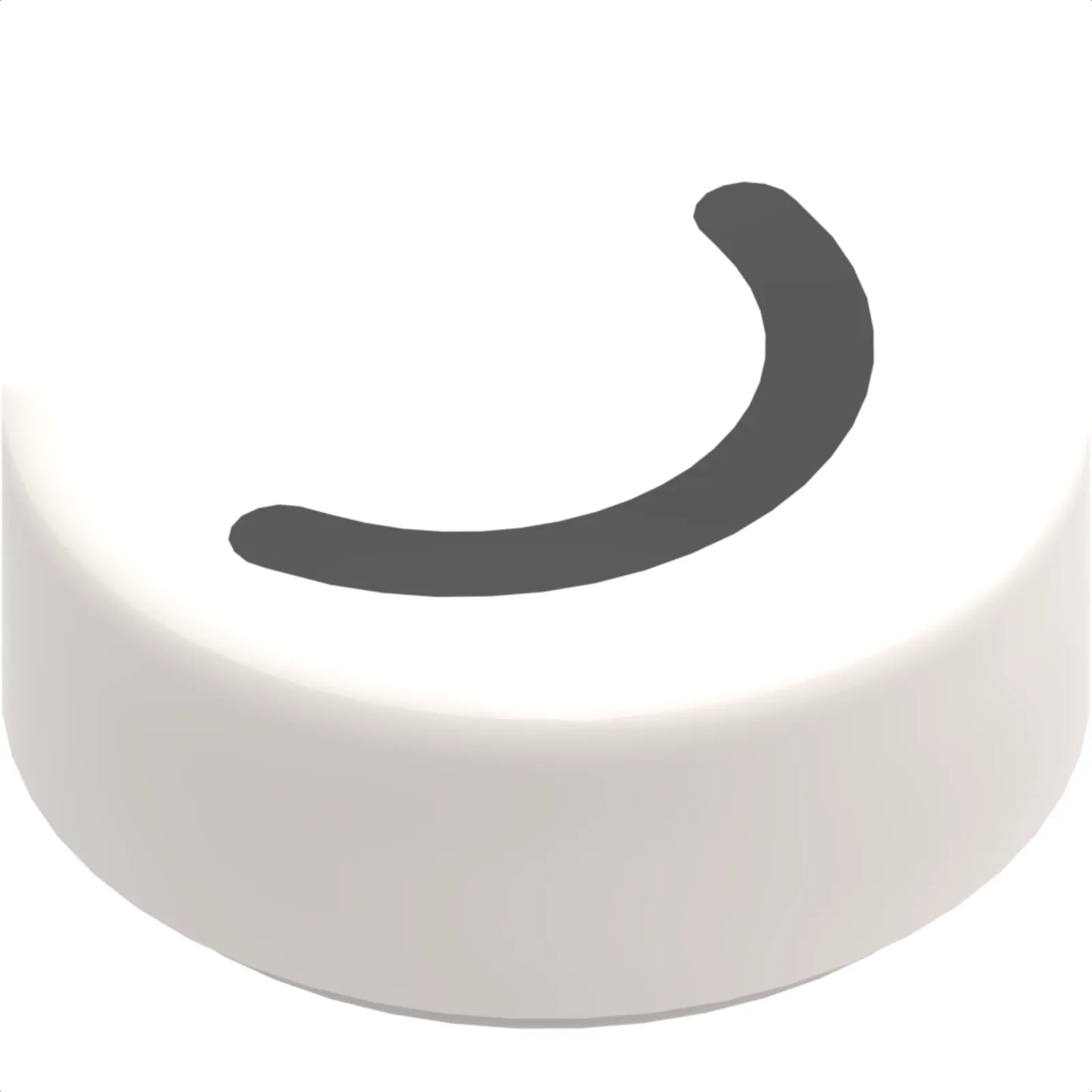 Part 98138pb364 - Tile, Round 1 x 1 with Black Eye Closed (Thin Curved Line) Pattern