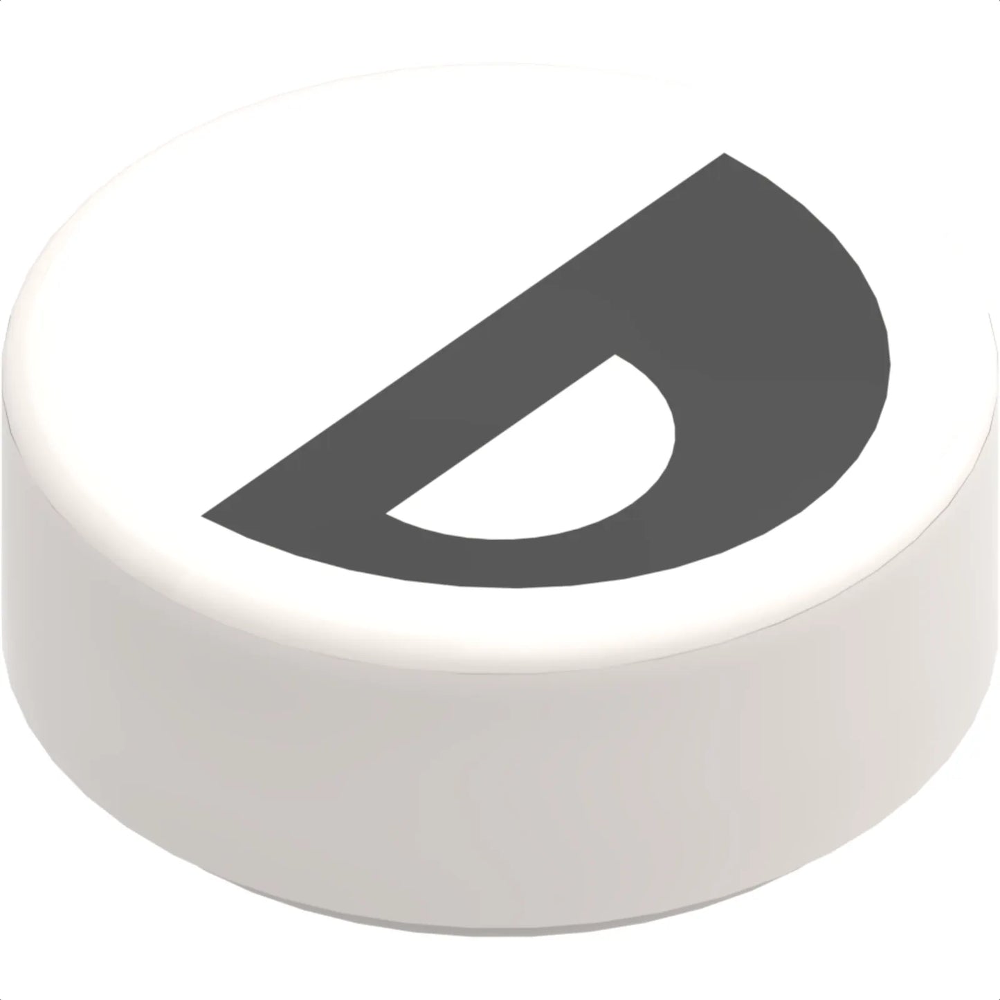 Part 98138pb366 - Tile, Round 1 x 1 with Black Eye Partially Closed with Off-Center Half Circle Pupil Pattern