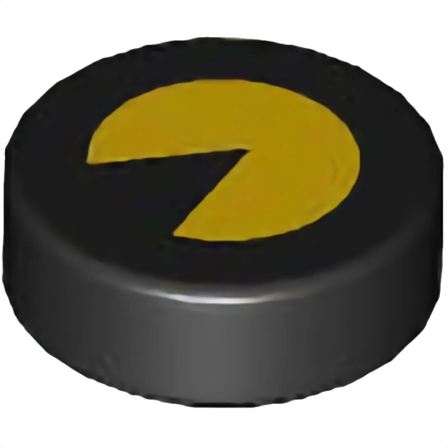 Part 98138pb378 - Tile, Round 1 x 1 with Yellow PAC-MAN Pattern