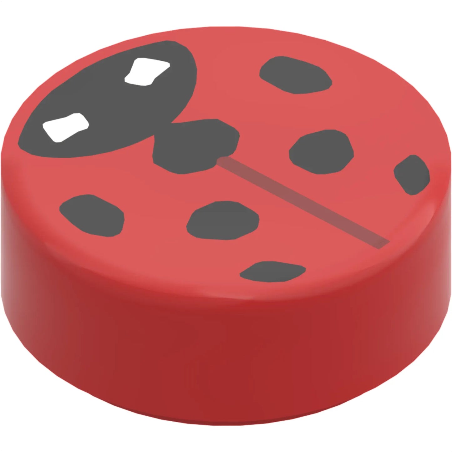 Part 98138pb393 - Tile, Round 1 x 1 with Ladybug, Small White Eyes Pattern