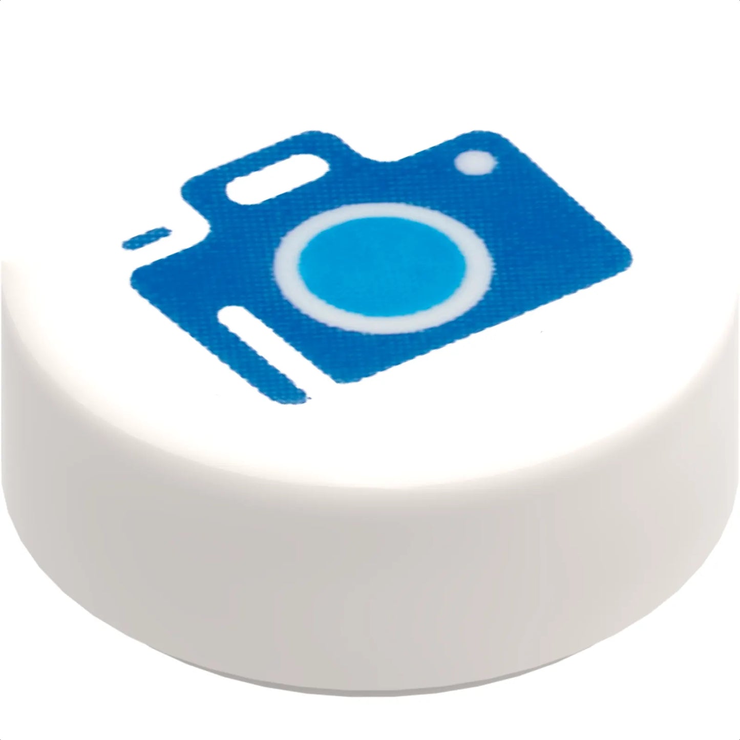 Part 98138pb436 - Tile, Round 1 x 1 with Blue Camera with Dark Azure Lens Pattern