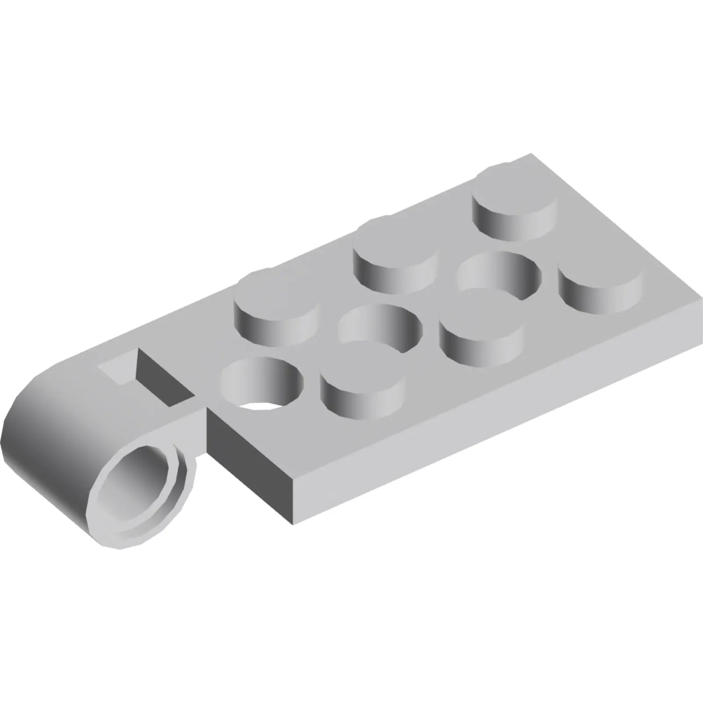 Part 98286 - Hinge Plate 2 x 4 with Pin Hole and 3 Holes - Top