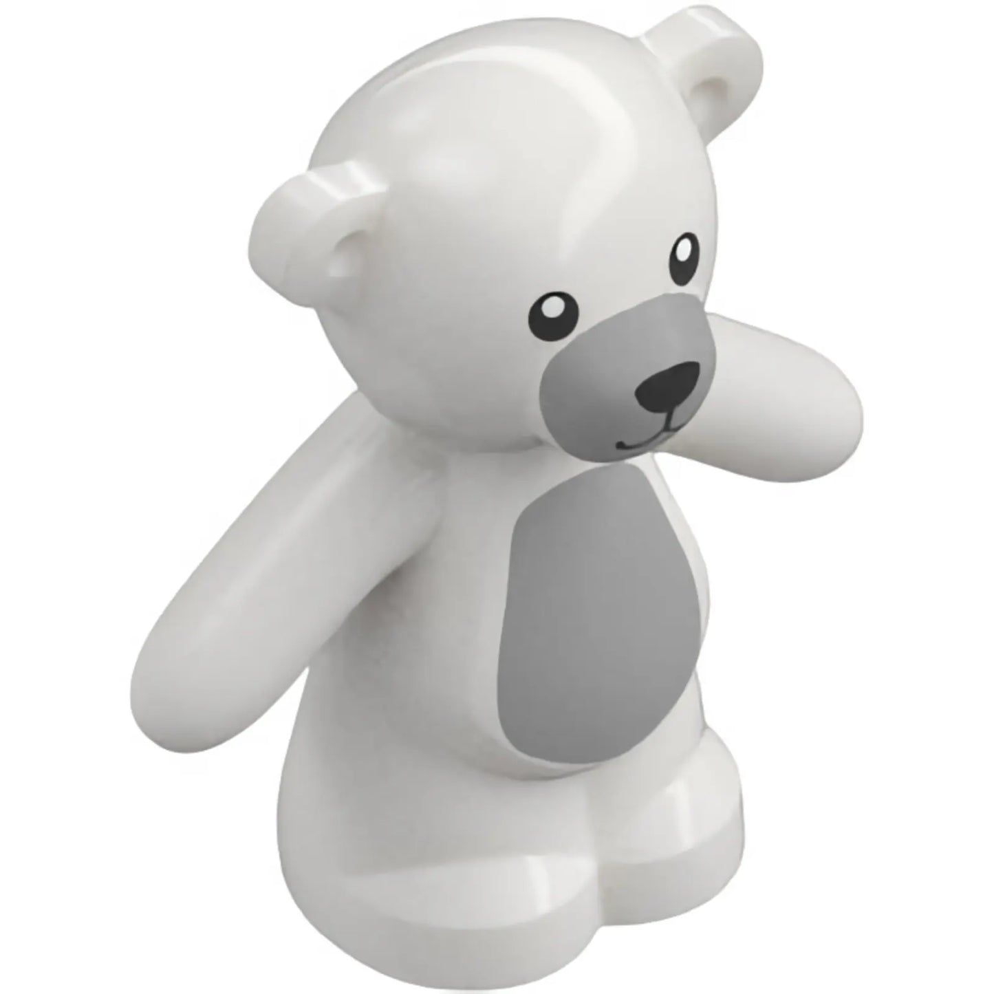 Part 98382pb011 - Teddy Bear with Black Eyes, Nose and Mouth, Dark Bluish Gray Stomach and Muzzle Pattern