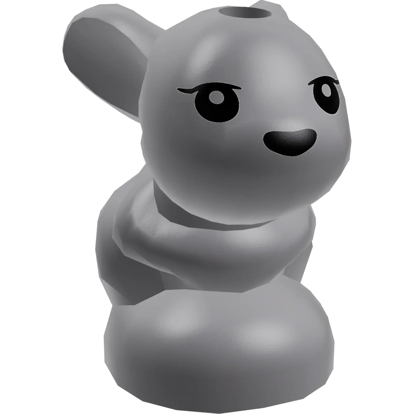 Part 98387pb02 - Bunny / Rabbit, Friends, Sitting with Medium Azure Eyes, Black Nose and Mouth and White Muzzle Pattern