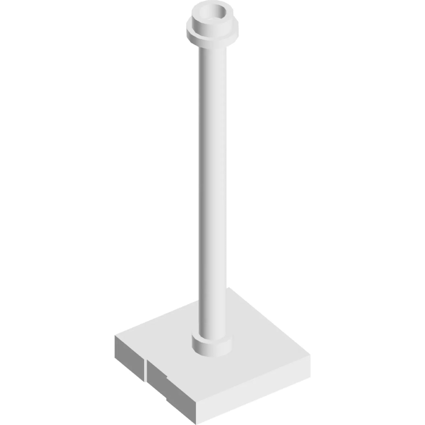 Part 98549 - Support 2 x 2 x 5 Bar on Tile Base with Hollow Stud and Stop Ring