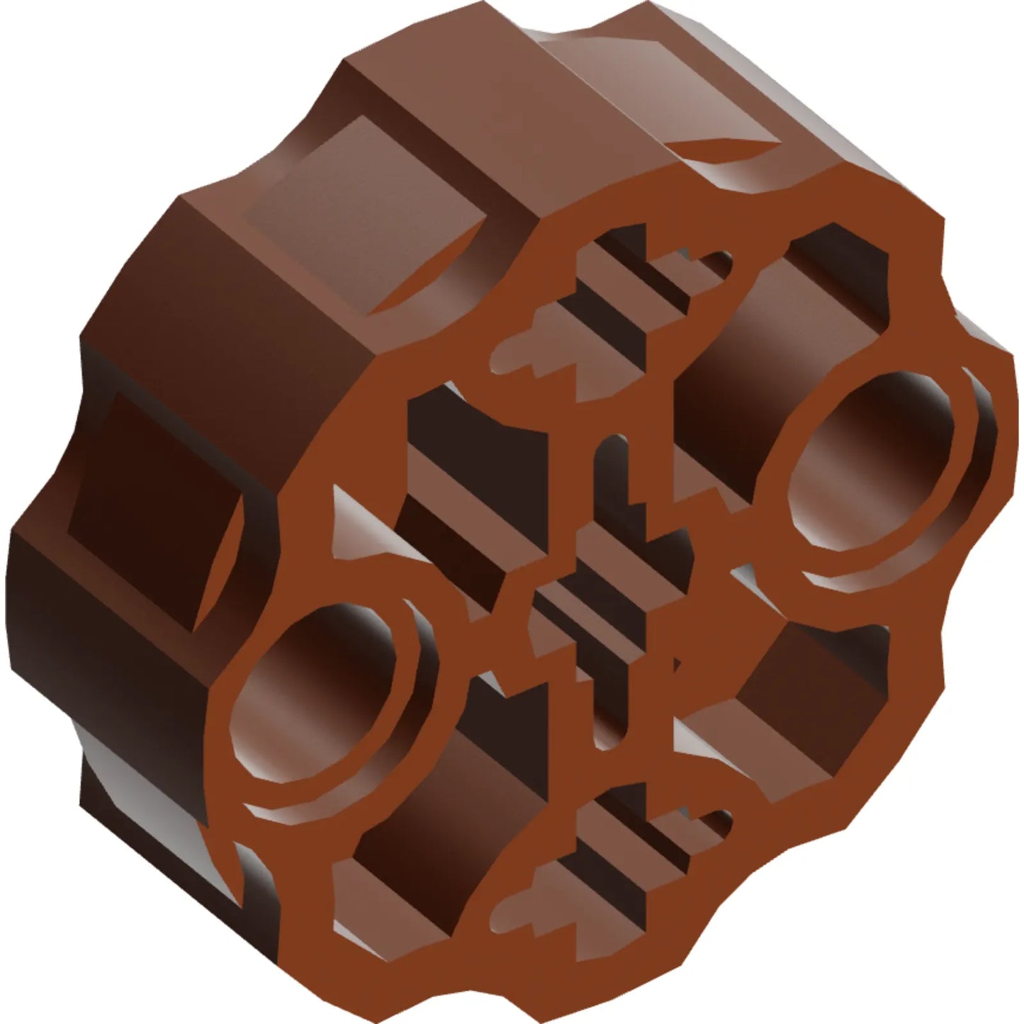 Part 98585 - Technic, Axle Connector Block Round with 2 Pin Holes and 3 Axle Holes (Hero Factory Weapon Barrel)