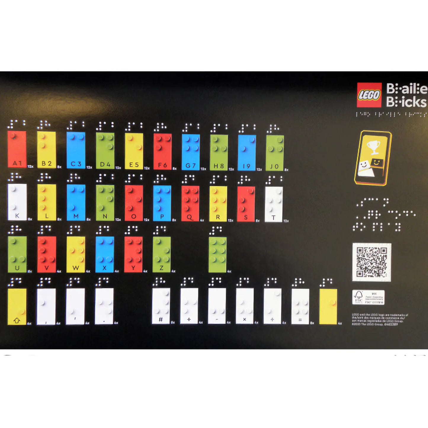 Book 6465389 - Set 40656 Inventory Card with Braille Embossed Pattern - English