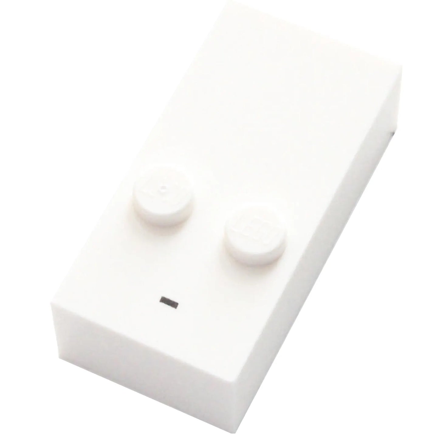 Part 60297pb01 - Brick, Braille 2 x 4 with 2 Studs with Black Dash / Hyphen / Minus Sign (-) Pattern (dots-36 ⠤)