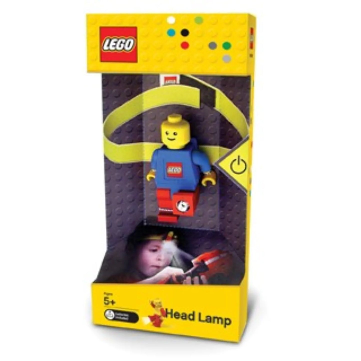 Gear headlamp2 - Head Lamp, Minifigure LED Headlamp Torch - Blue Torso
