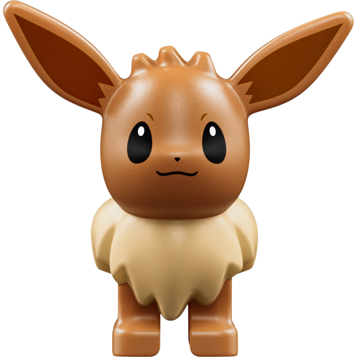 Part bb1439pb01 - Pokémon Eevee with Molded Tan Fur and Printed Black Eyes and Reddish Brown Auricles Pattern