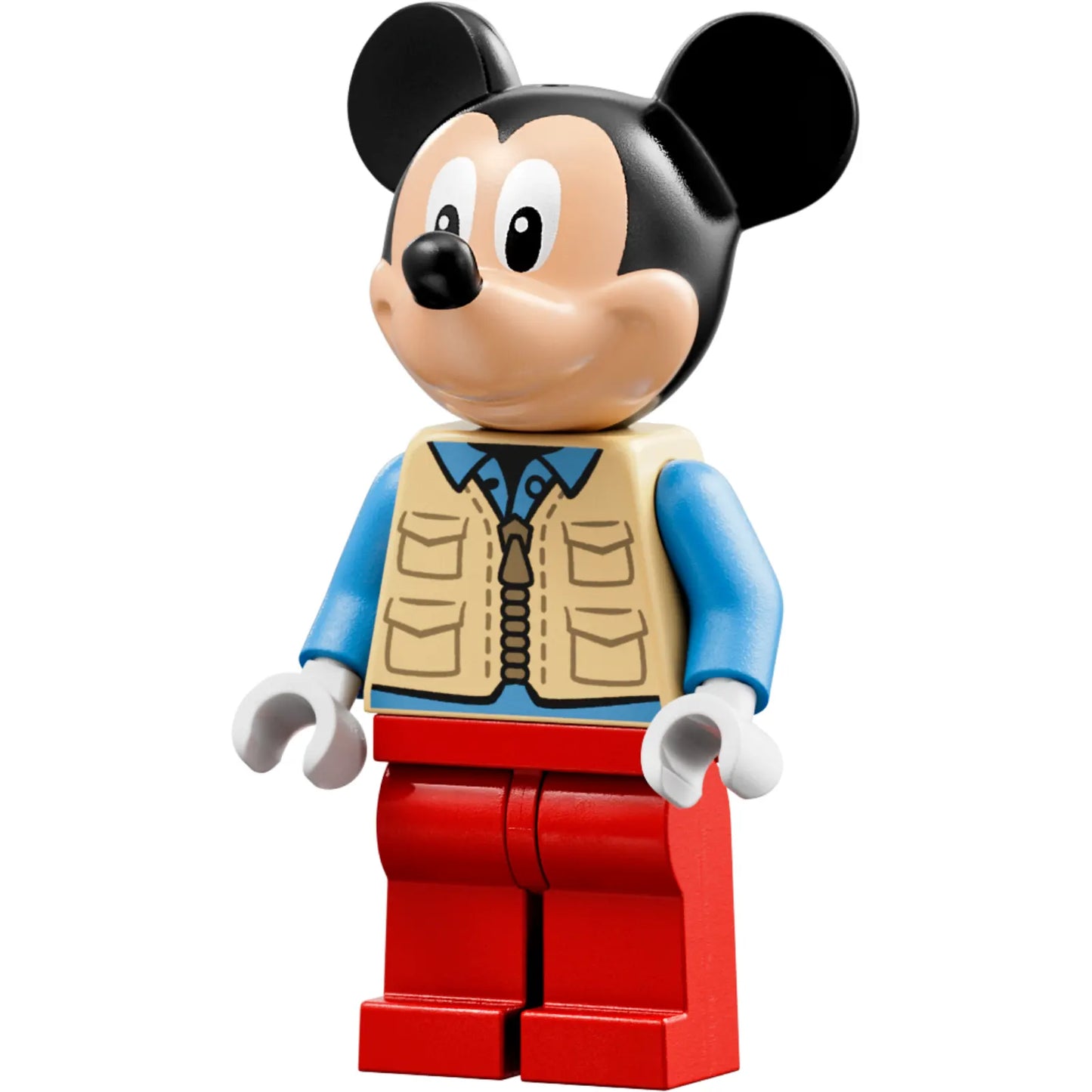 Minifigur dis072 - Mickey Mouse - Hellbraune Safariweste, mittelblaues Hemd