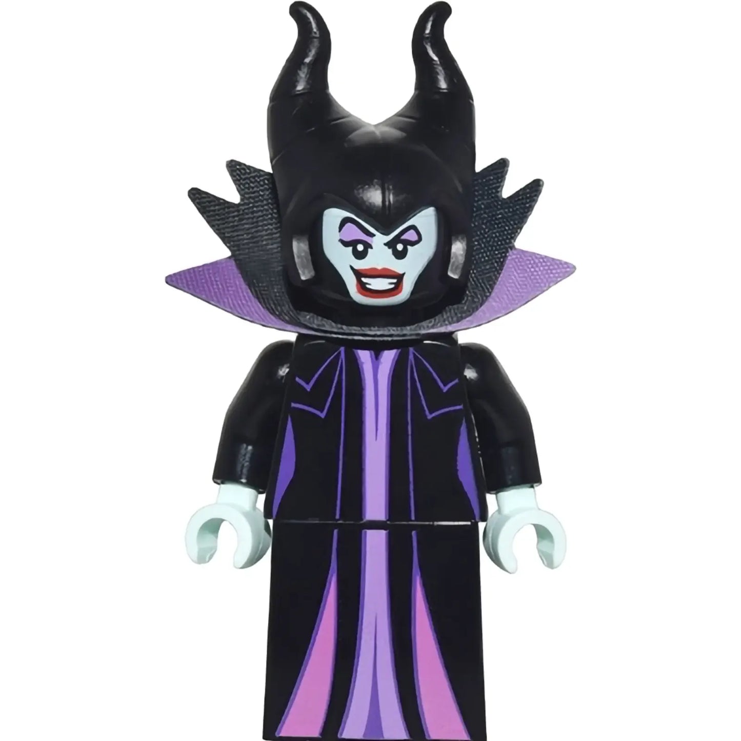 Minifig dis127 – Maleficent – Minifigur, Schwarz und mittleres Lavendelhalsband