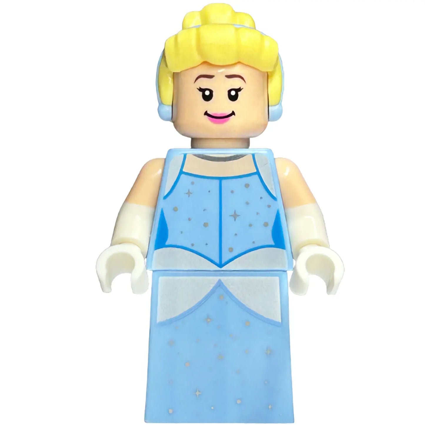 Minifig dis132 - Cinderella - Bright Light Blue Dress, White Gloves