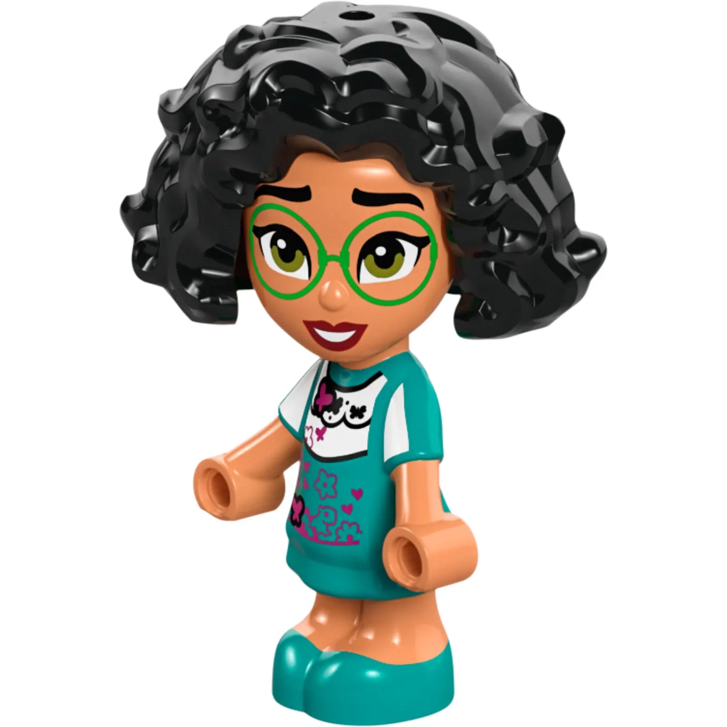 Minifig dis173 - Mirabel Madrigal - Micro Doll, Bright Green Glasses, Open Eyes
