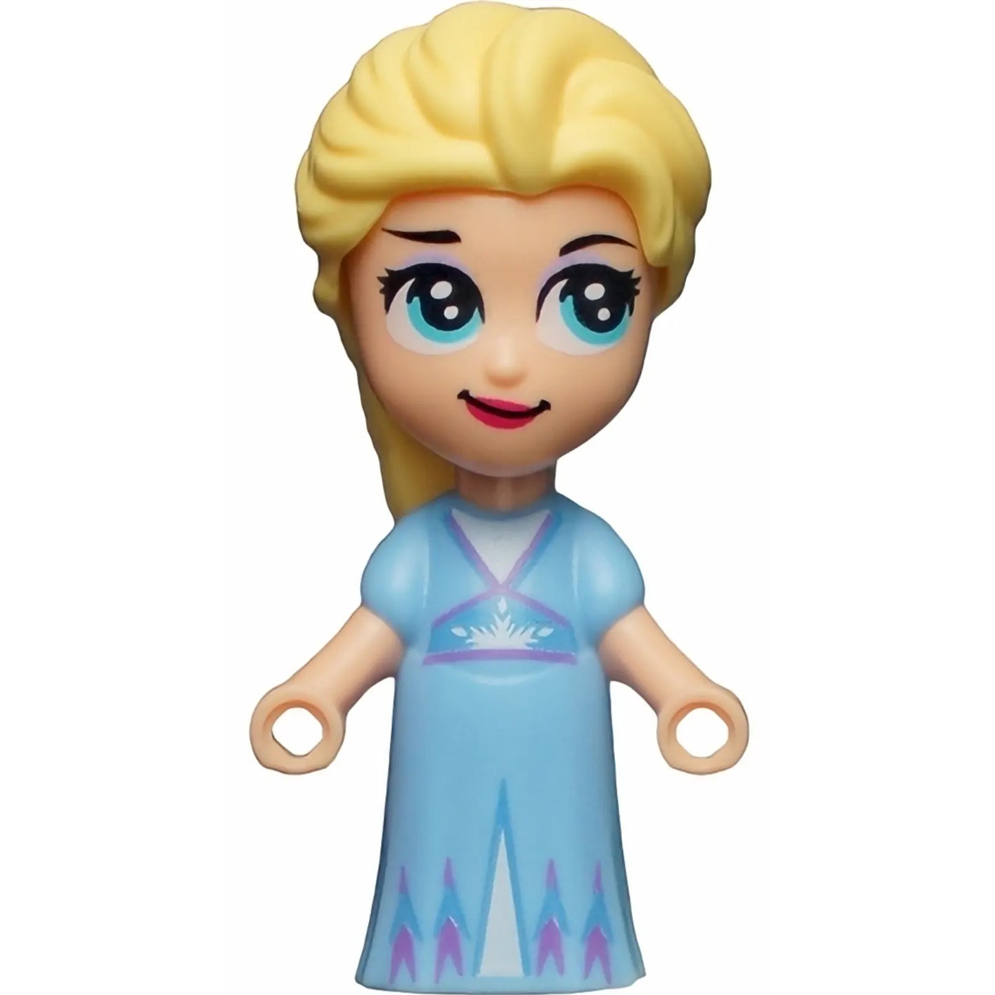 Minifigur dp110 – Elsa – Mikropuppe, leuchtend hellblaues Kleid