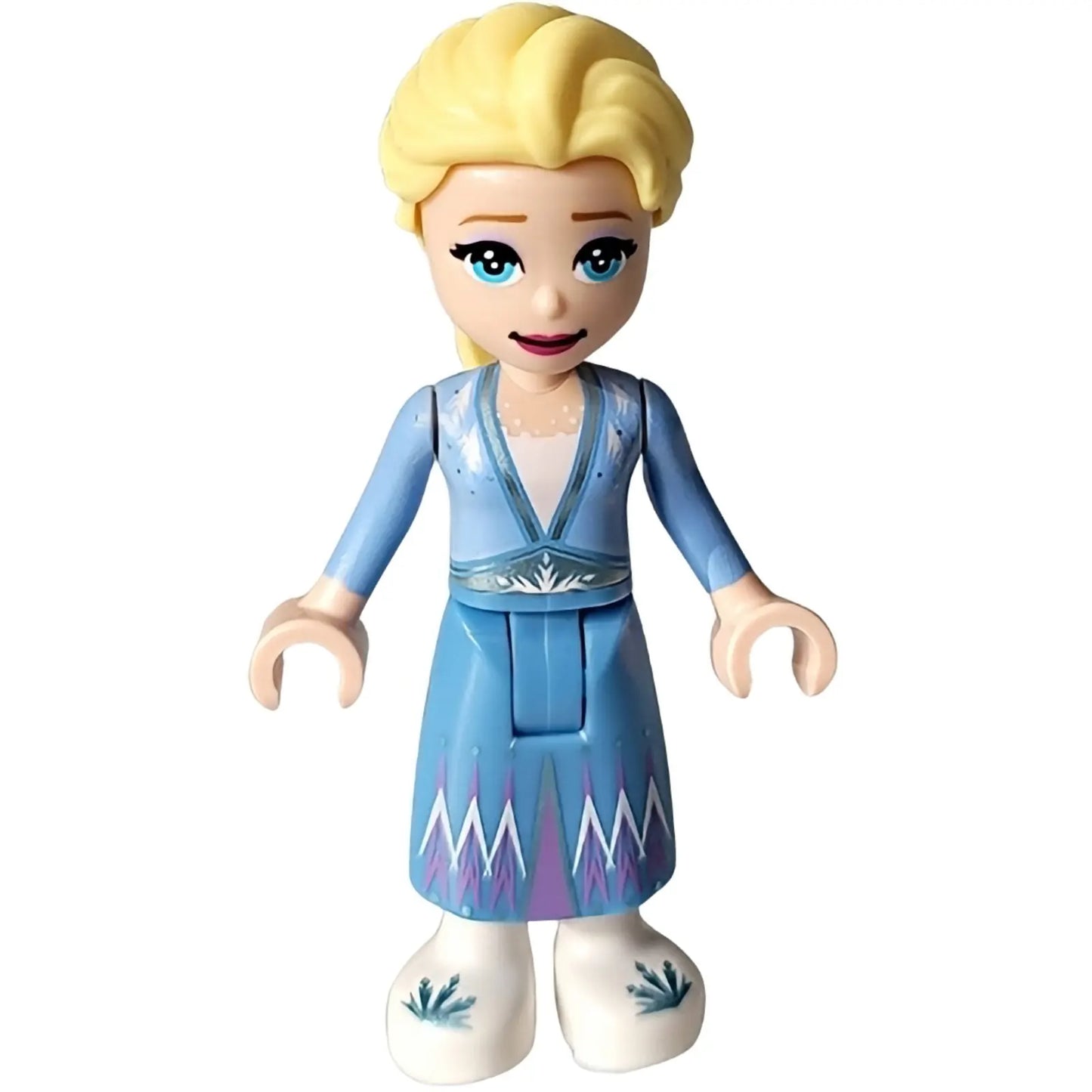 Minifigur dp153 - Elsa - Mittelblauer Rock, weiße Schuhe, geschlossener Mund