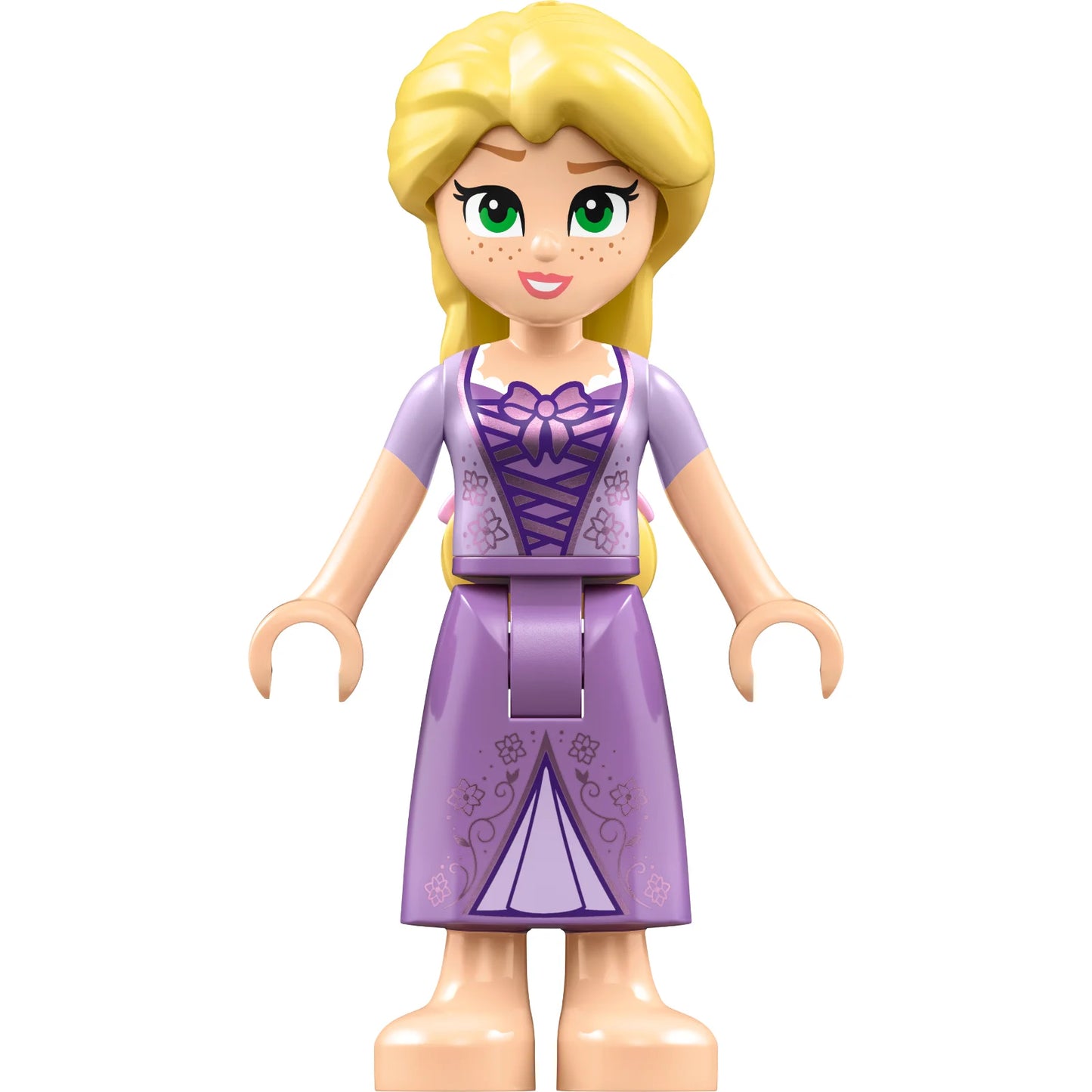 Minifigur dp186 - Rapunzel - Minipuppe, leuchtend rosa Blume