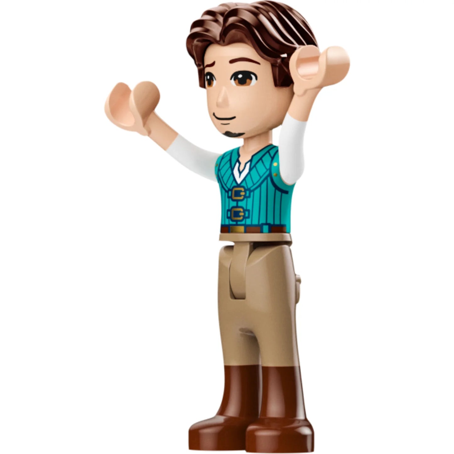 Minifig dp187 - Flynn Rider - Mini Doll, Dark Turquoise Vest, Thin Hinge