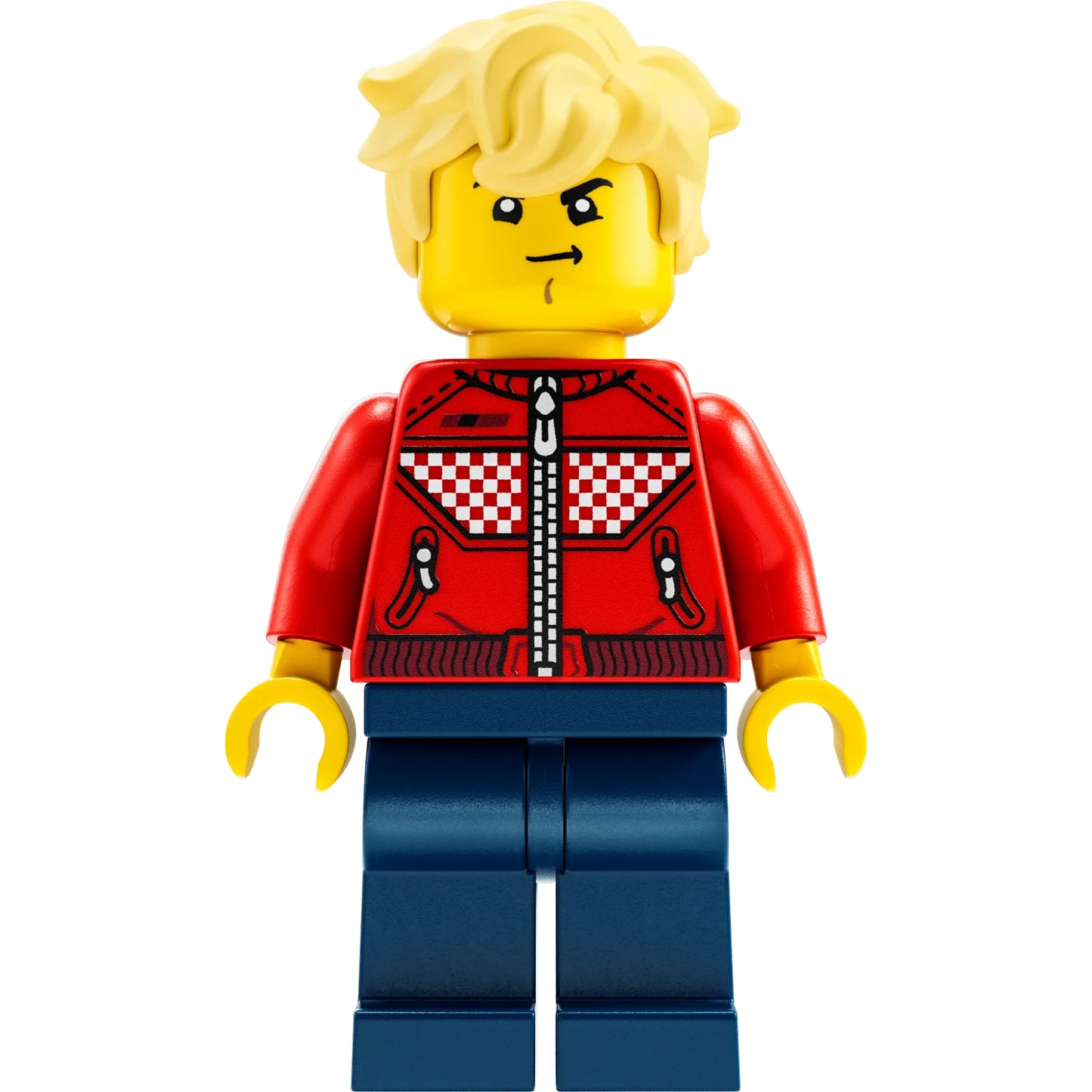 Minifig drm008 - Cooper - Red Racing Jacket, Dark Blue Legs