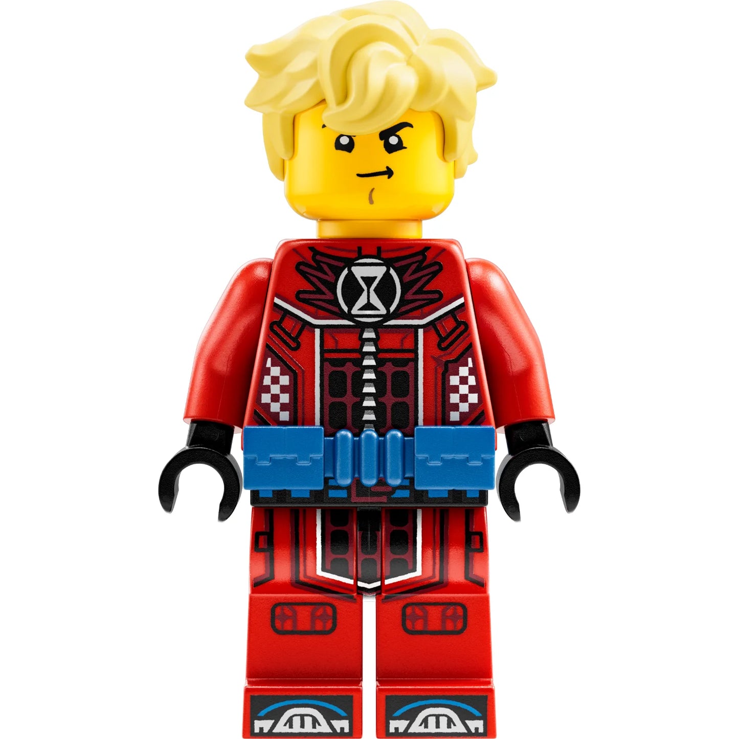 Minifigur drm027 - Cooper - Roter Rennanzug, Blauer Werkzeuggürtel, Haare