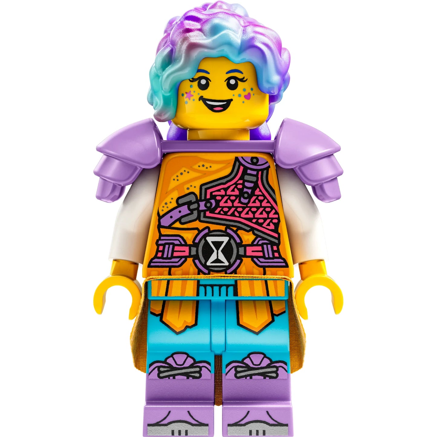Minifig drm030 - Izzie (Isabel Christina Garcia) - Medium Lavender Shoulder Pads, Bright Light Orange Skirt