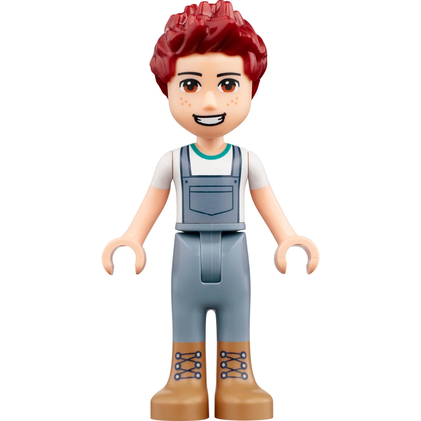 Minifig frnd495 - Friends Daniel - Medium Nougat Boots, Sand Blue Overalls, White Top
