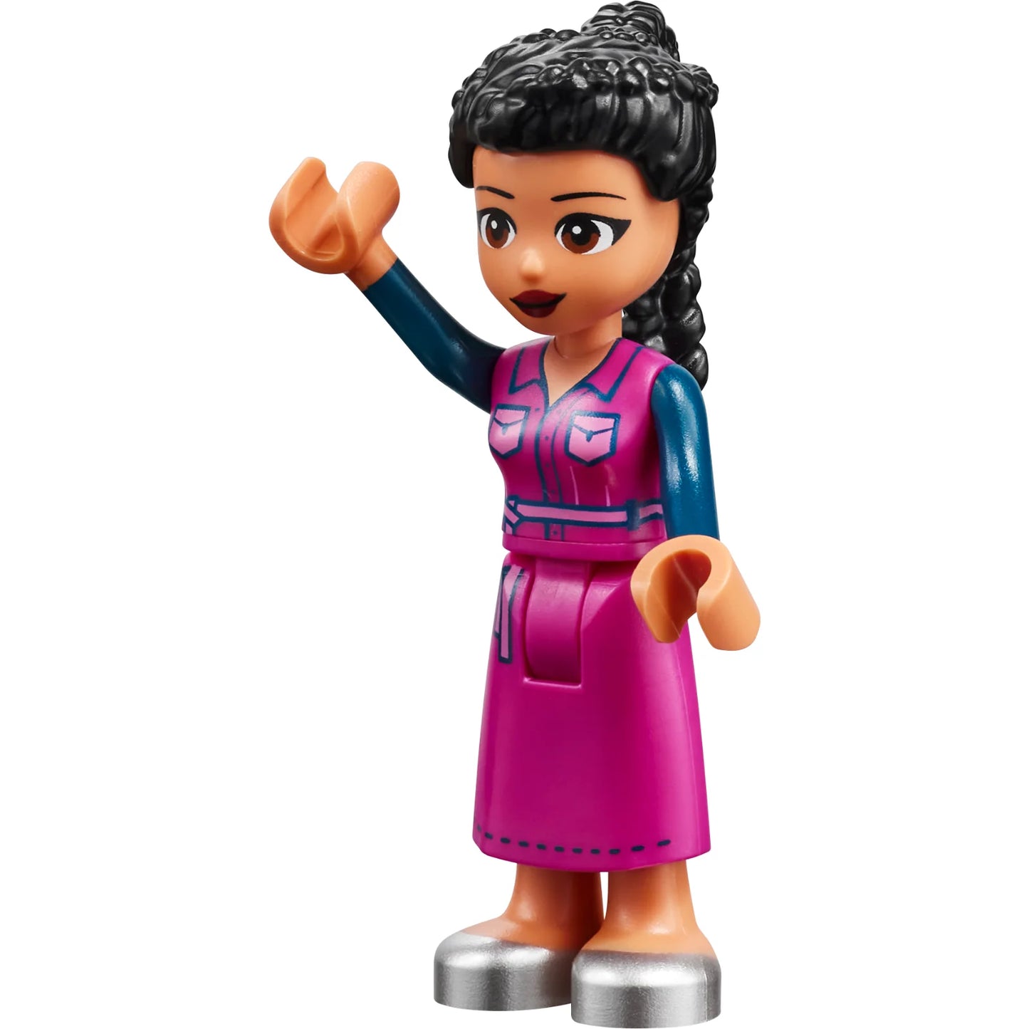Minifig frnd610 - Friends Hale - Magenta Jacket and Skirt, Silver Shoes
