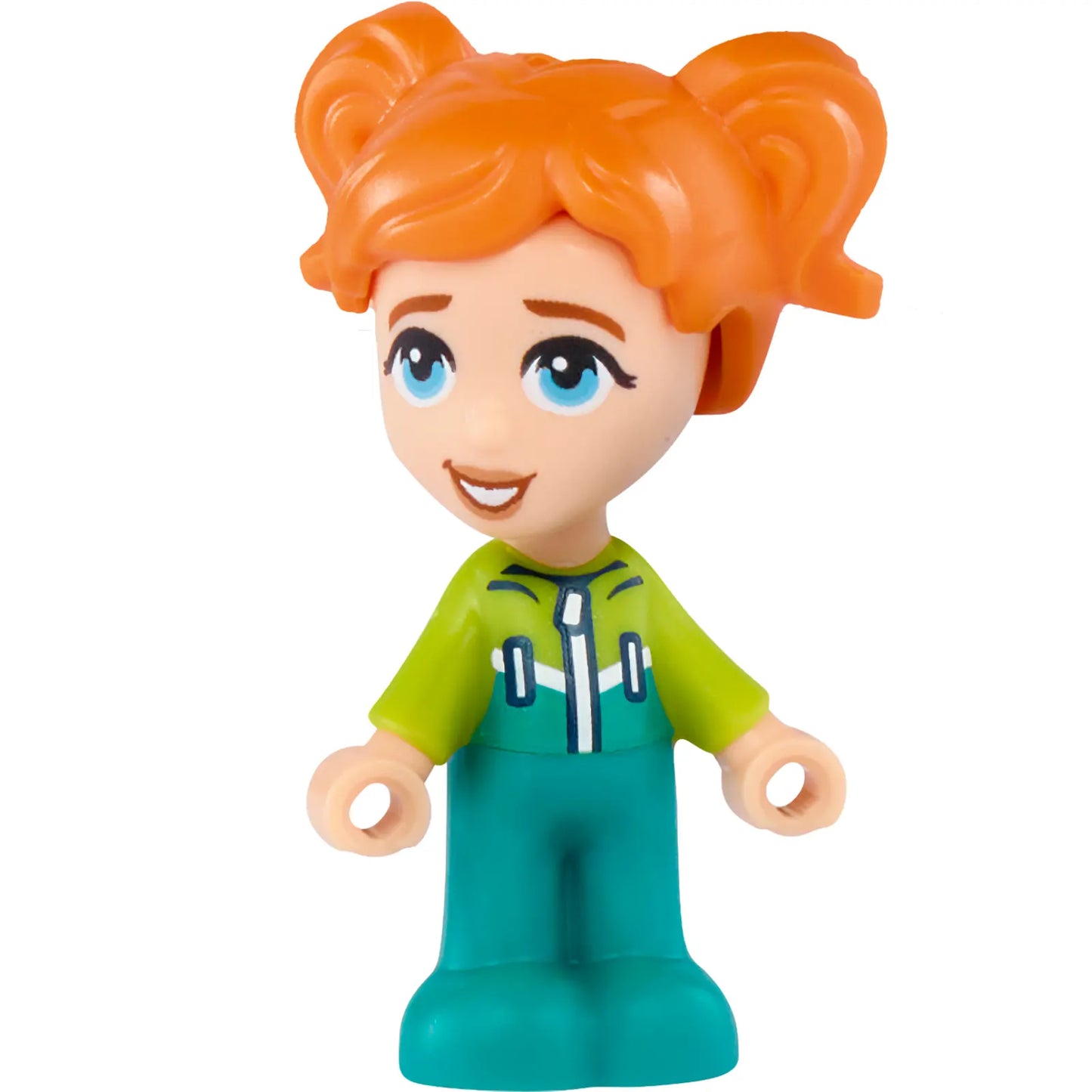 Minifig frnd666 - Friends Ella - Micro Doll, Dark Turquoise and Lime Ski Suit