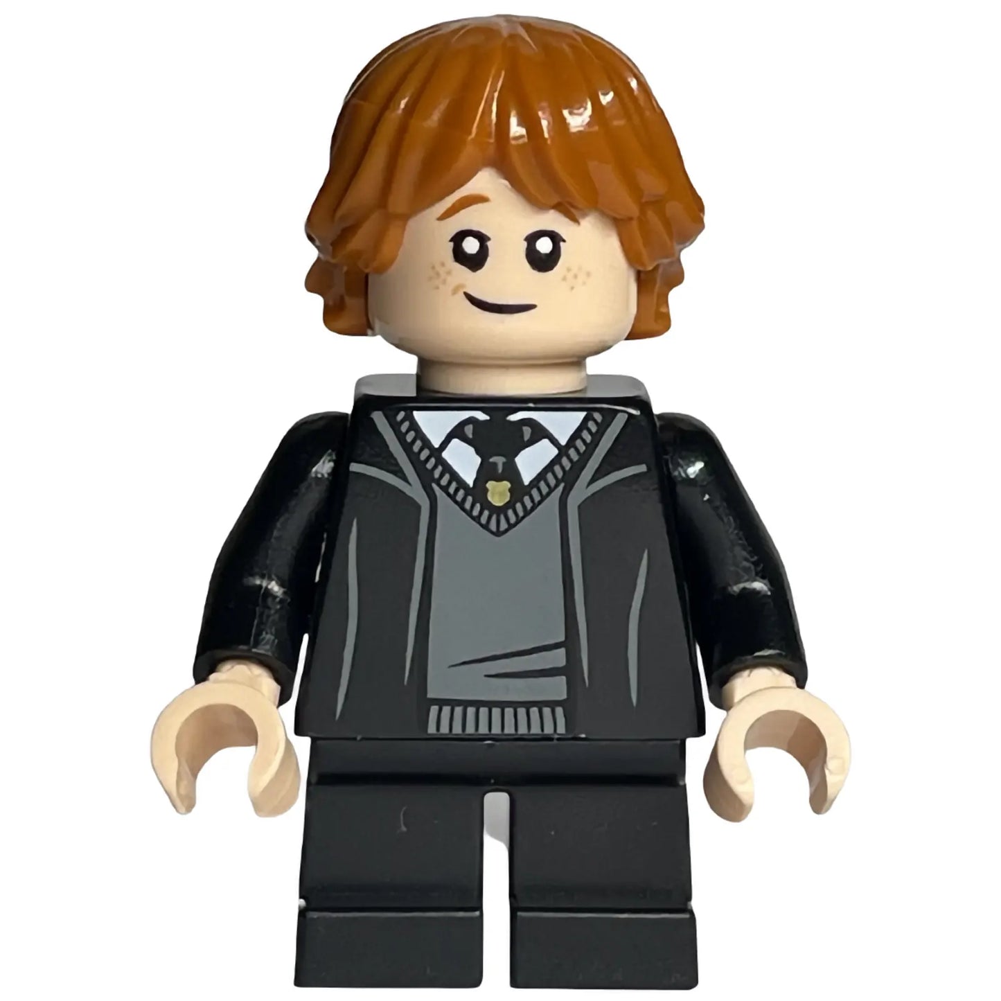 Minifigur hp319 – Ron Weasley – Hogwarts-Robe, schwarze Krawatte
