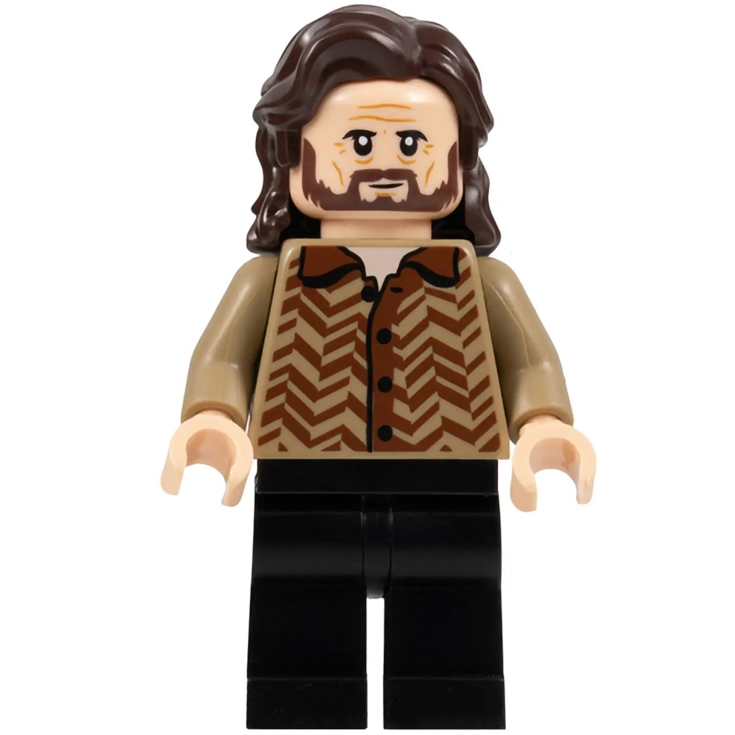 Minifig hp371 - Sirius Black - Dark Brown Hair, Dark Tan Sweater