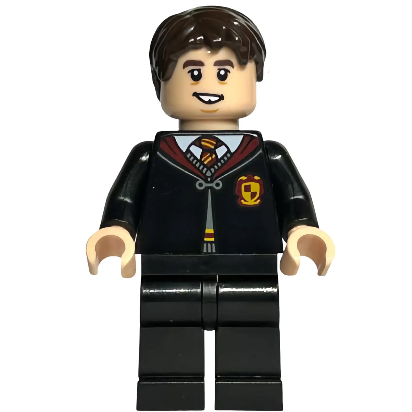 Minifigur hp398 - Neville Longbottom - Gryffindor-Robe geschlossen, schwarze Beine
