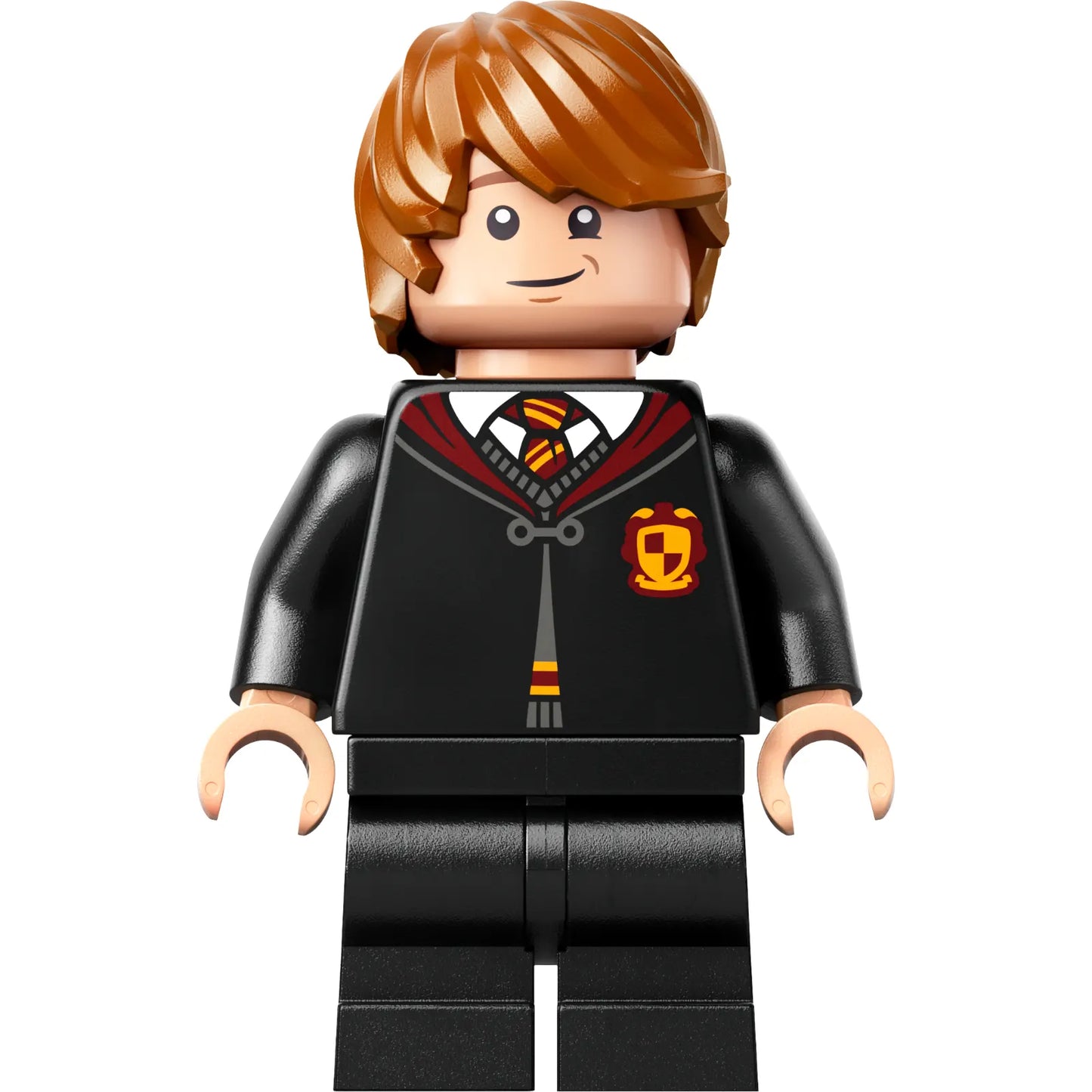 Minifigur hp416 - Ron Weasley - Gryffindor-Robe geschlossen, schwarze mittelgroße Beine, schlafend / wach
