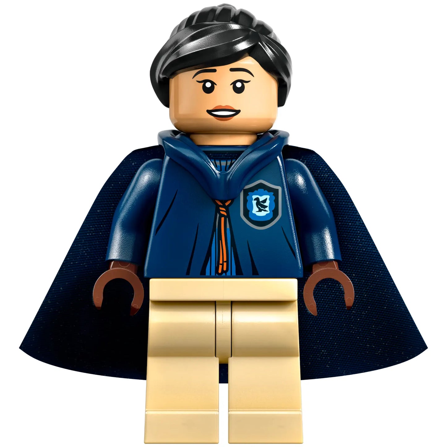 Minifig hp428 - Cho Chang - Dark Blue Ravenclaw Quidditch Uniform with Hood and Cape