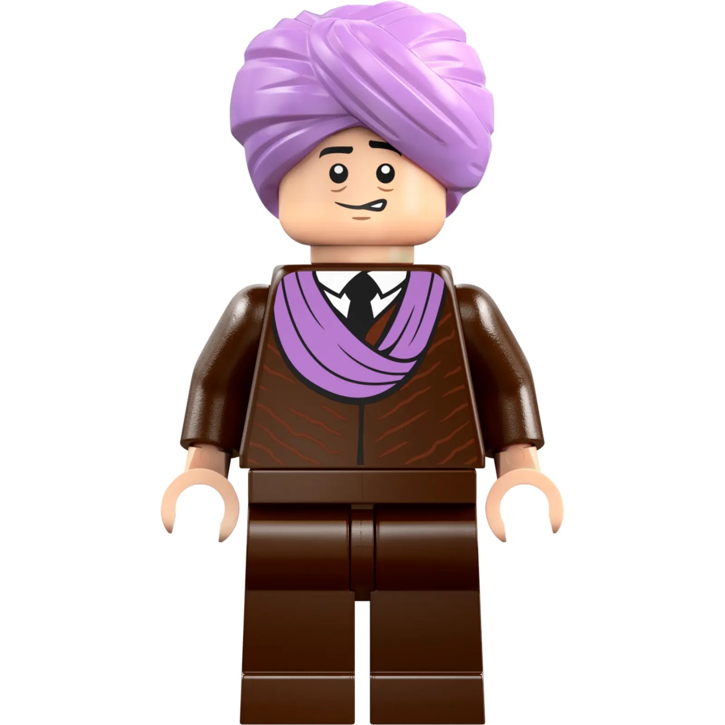 Minifig hp480 - Professor Quirinus Quirrell - Dark Brown Robe, Medium Lavender Turban
