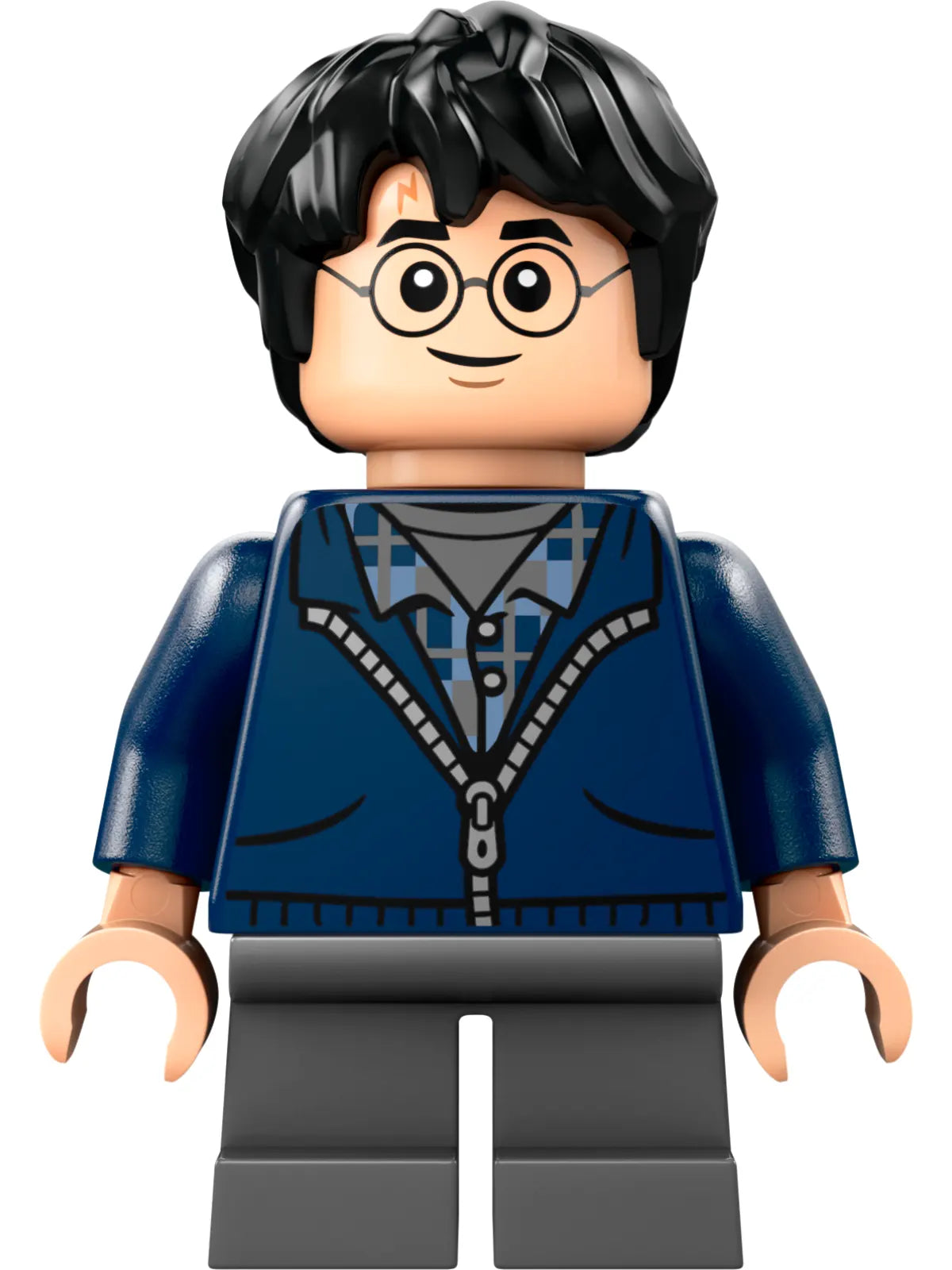 Minifig hp495 - Harry Potter - Dark Blue Hoodie, Dark Bluish Gray Short Legs