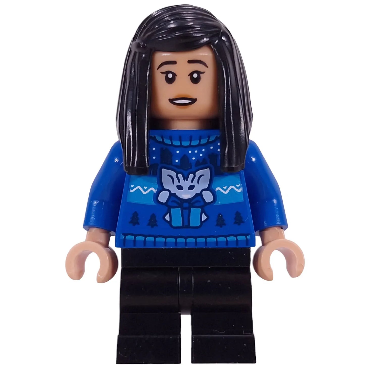 Minifig hp590 - Cho Chang - Blue Holiday Sweater, Black Medium Legs