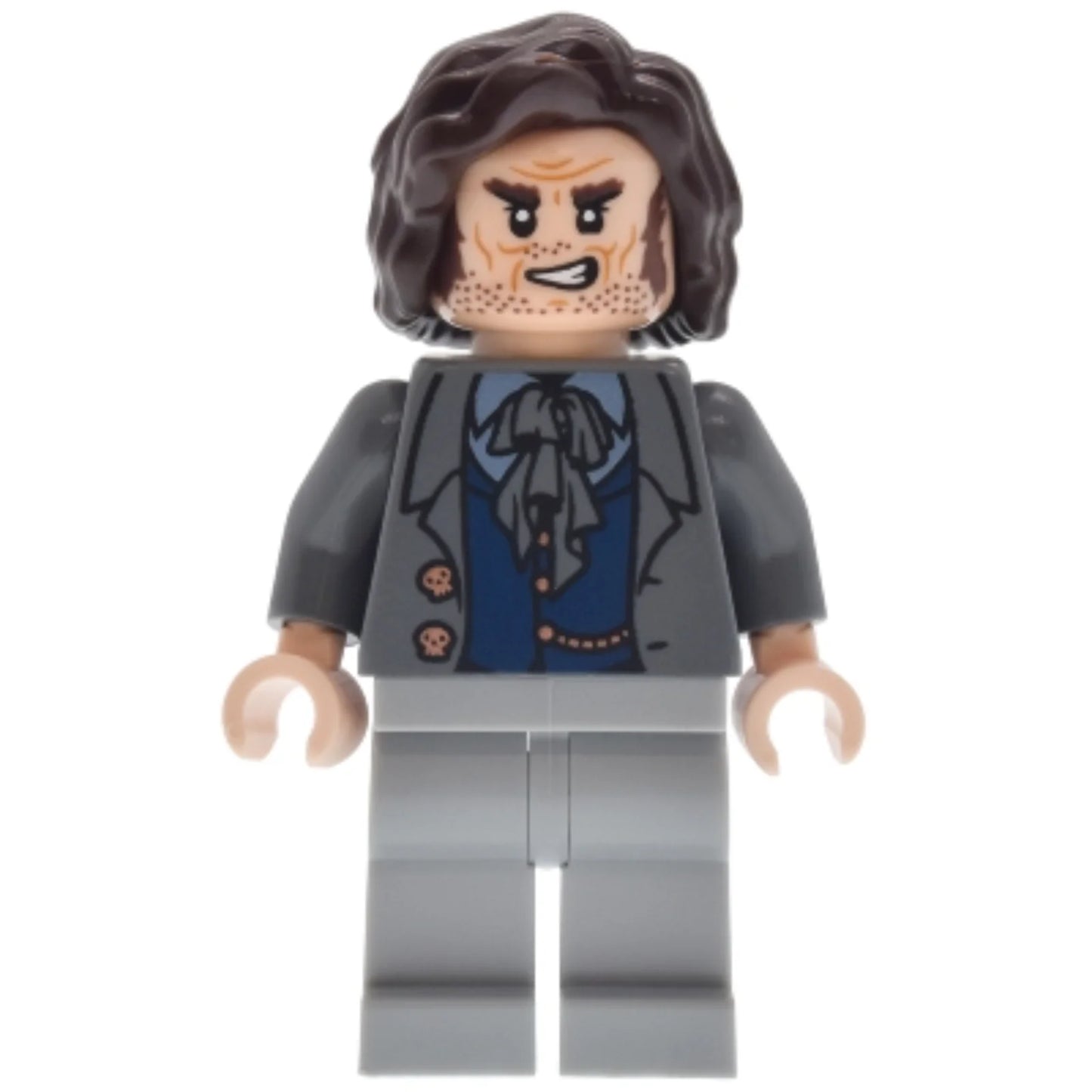 Minifig hp634 - Mr. Borgin - Dark Bluish Gray Jacket, Light Bluish Gray Legs