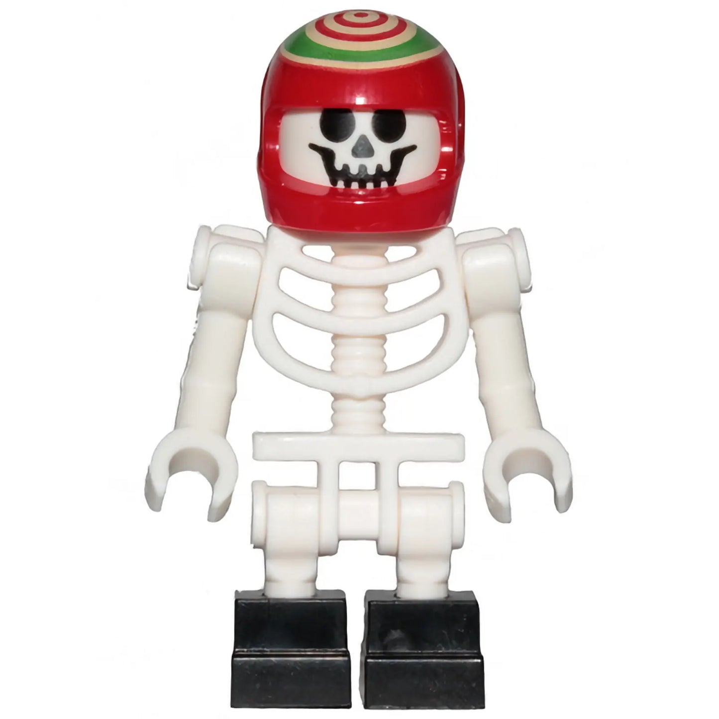 Minifig hs042 - Skeleton - Red Helmet, Bent Arms, Black Square Feet (Douglas Elton / El Fuego)