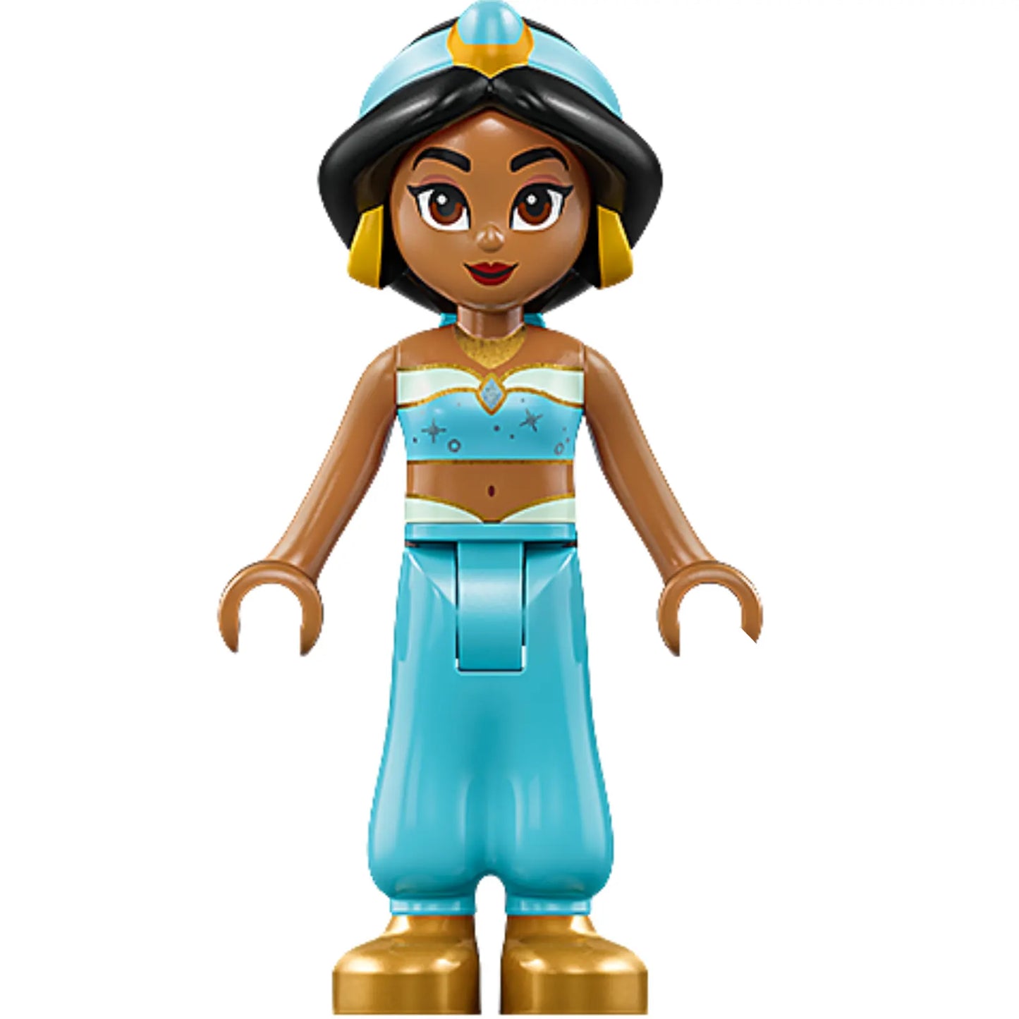 Minifigur dp170 - Jasmine - Perlgoldene Schuhe, Glitzer auf der Oberseite, Bauchnabel