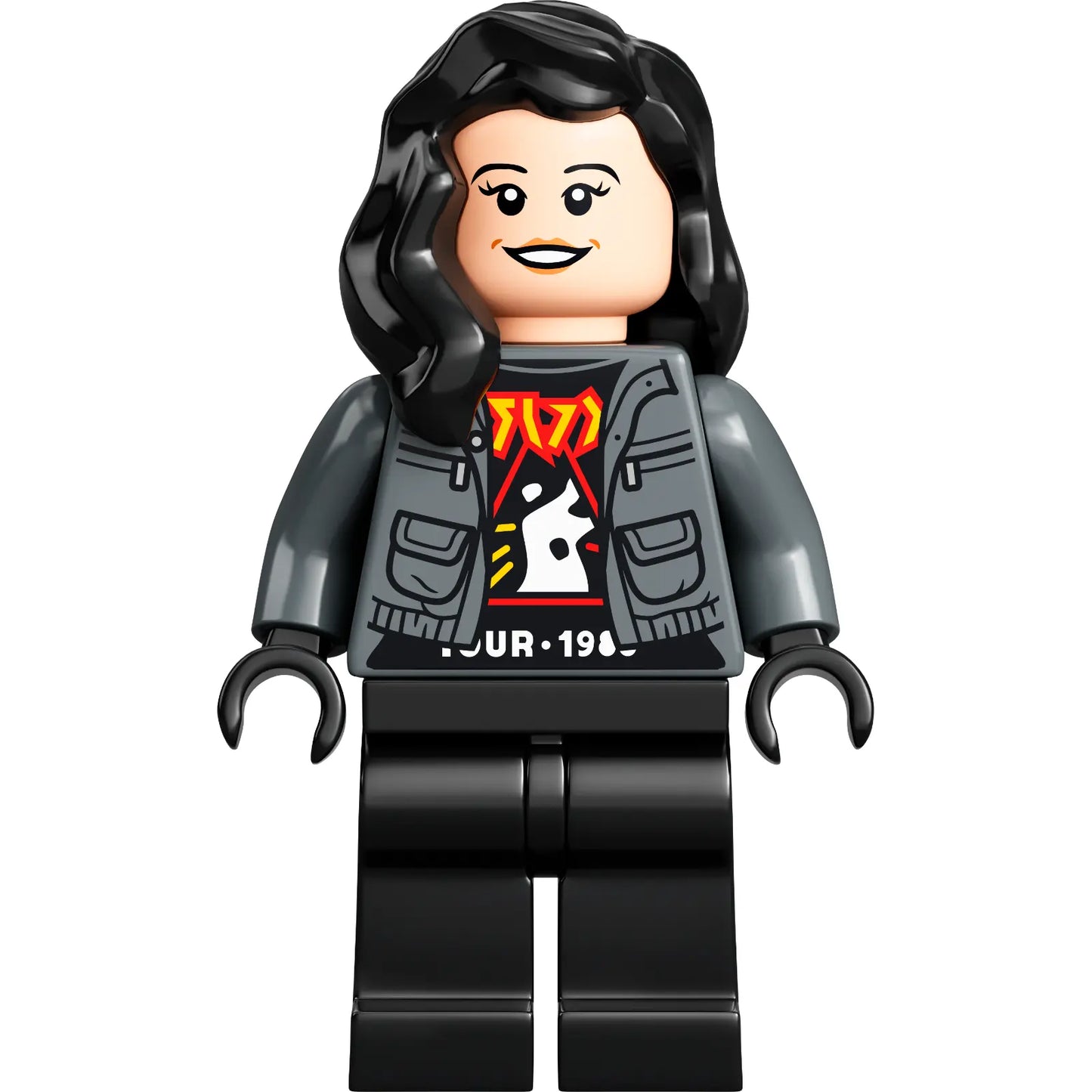 Minifig jw090 - Zia Rodriguez - Dark Bluish Gray Jacket