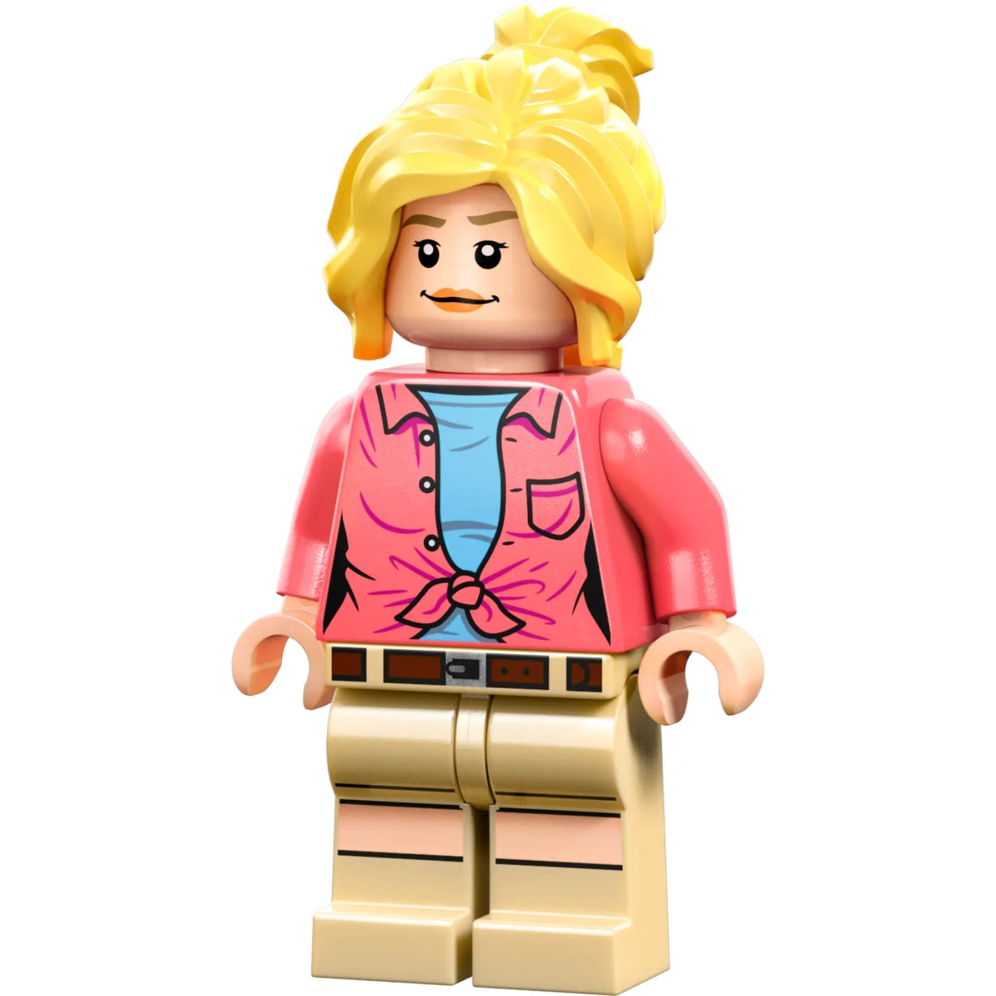 Minifigur jw104 - Dr. Ellie Sattler - Korallenhemd, Pferdeschwanz