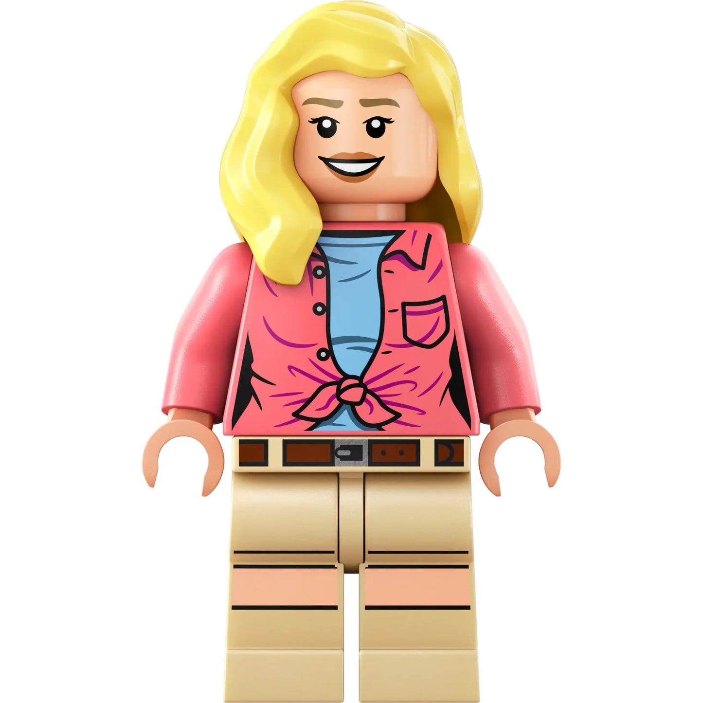 Minifig jw116 - Dr. Ellie Sattler - Coral Shirt, Hair over Shoulder