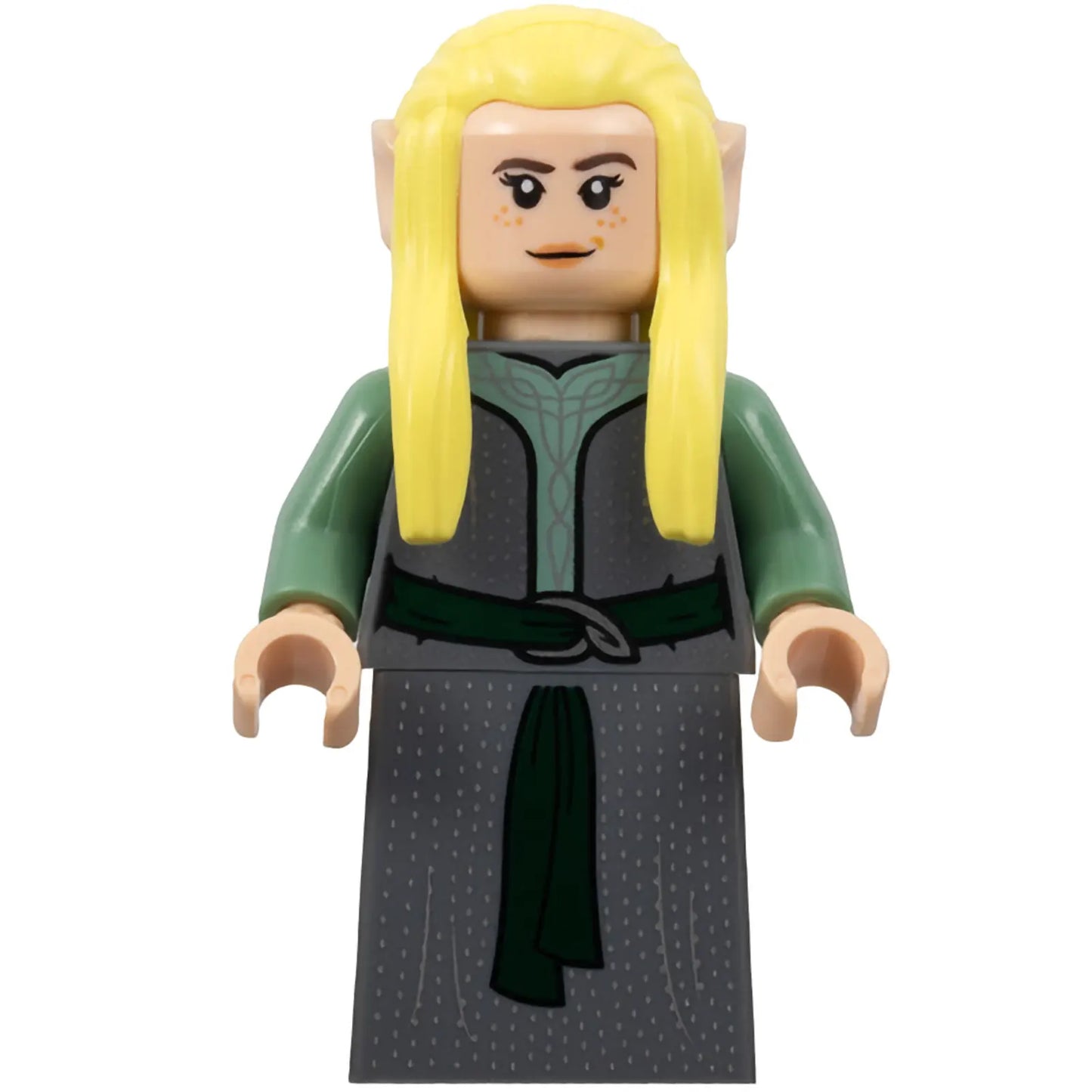 Minifig lor120 - Rivendell Elf - Female, Dark Bluish Gray Robe