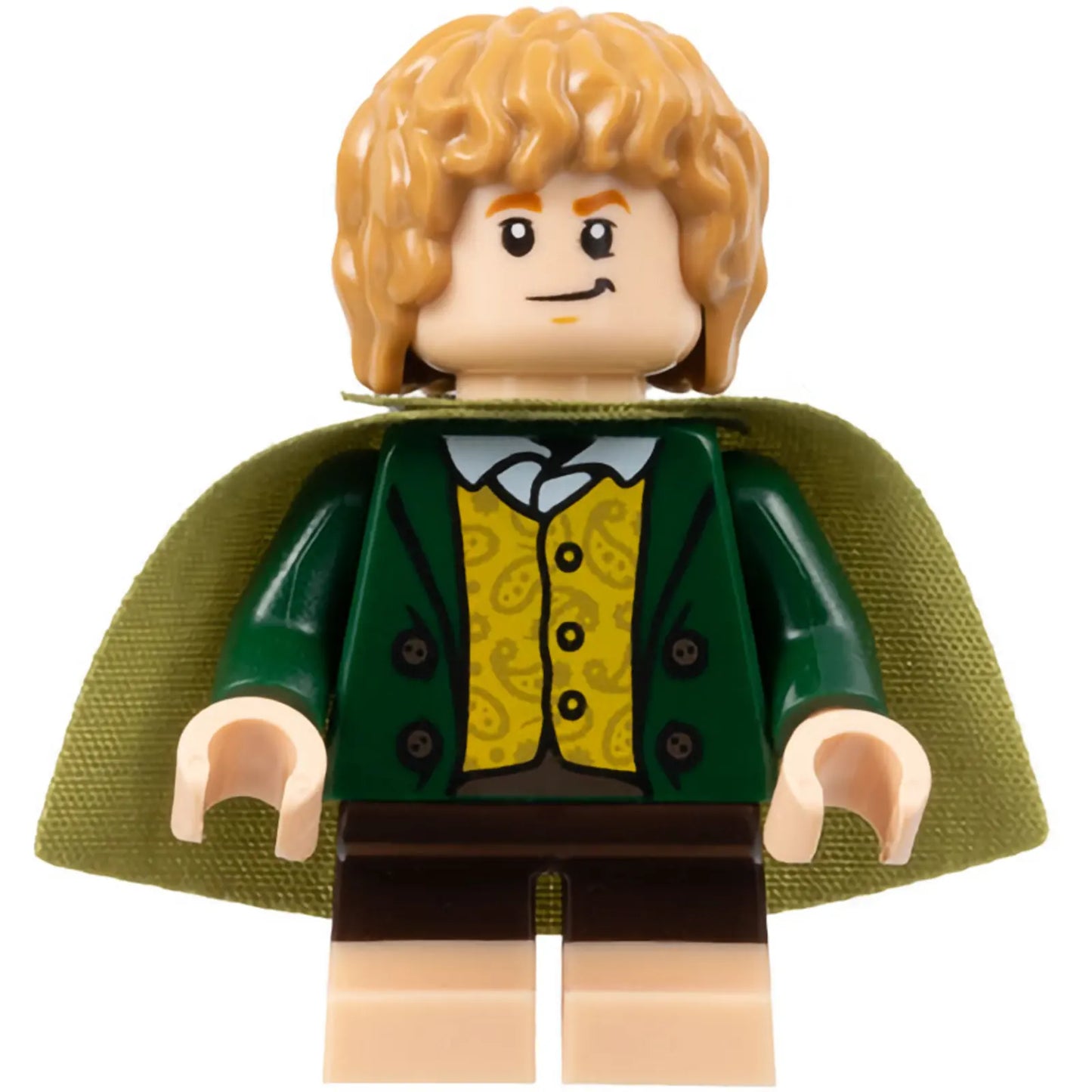 Minifig lor124 - Meriadoc Brandybuck (Merry) - Medium Nougat Hair, Light Nougat Feet