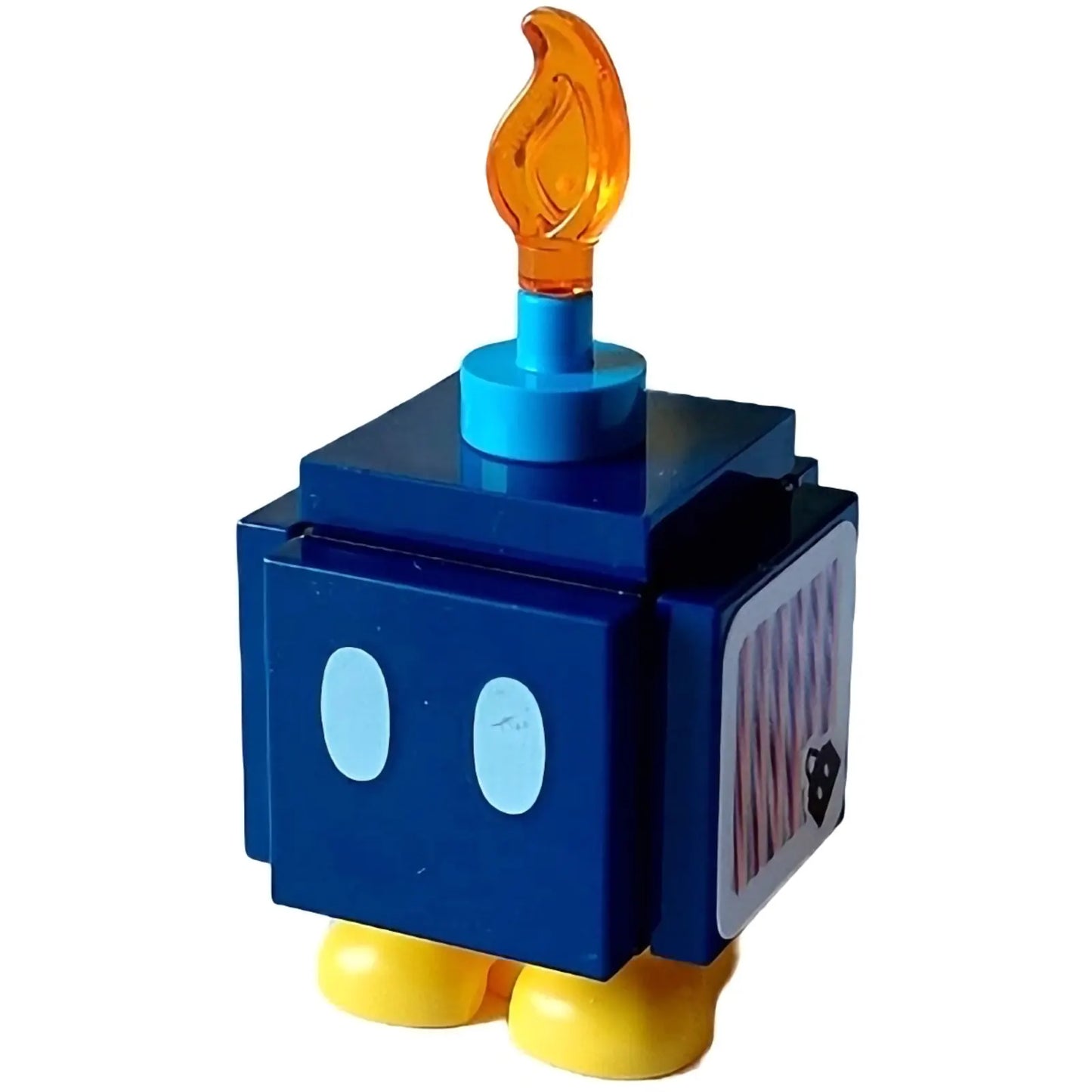 Minifig mar0139 - Bob-omb - Scanner Code with Pink, Lime and Lavender Lines, Black Interior Pieces